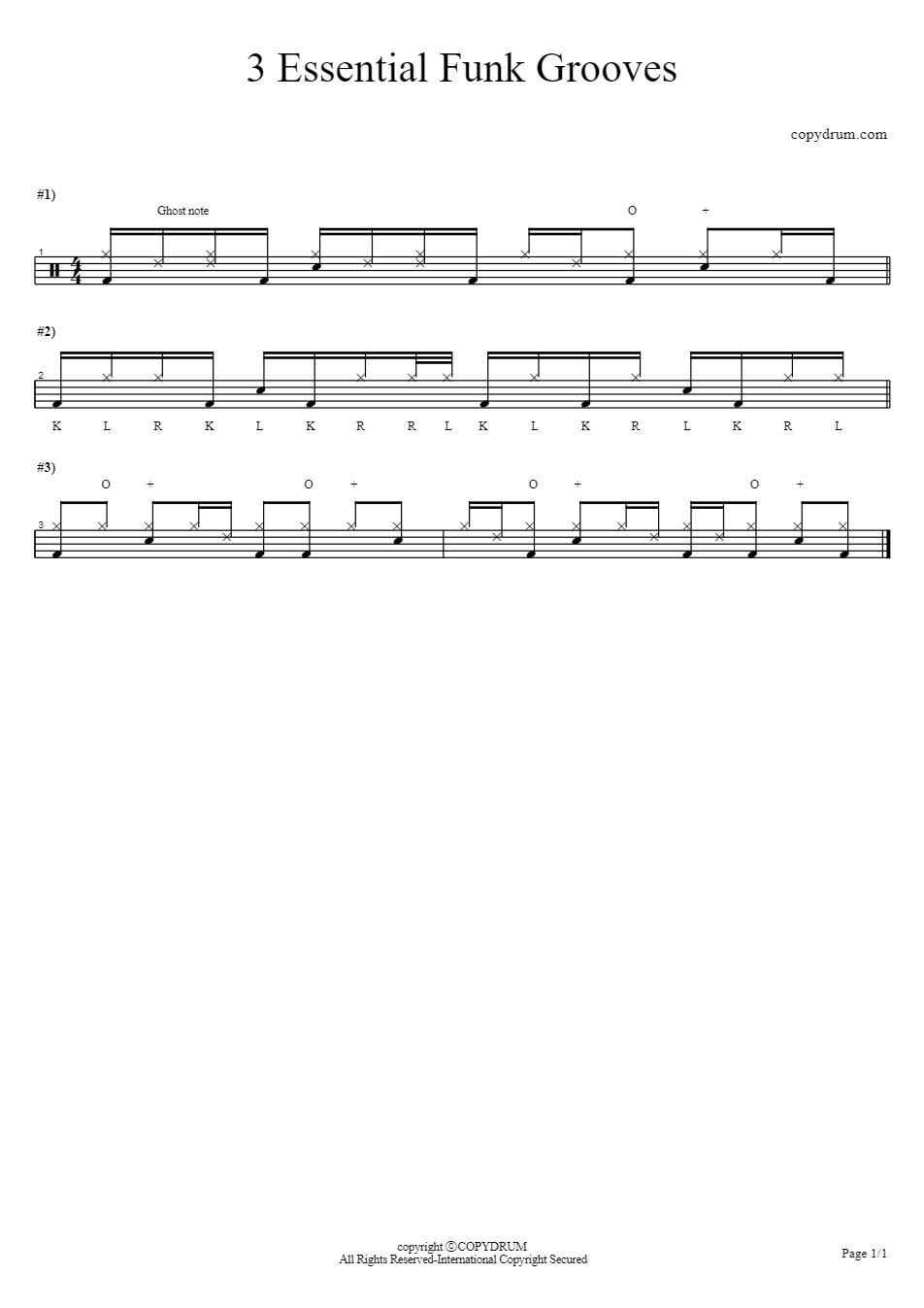 3 Essential Funk Grooves PDF