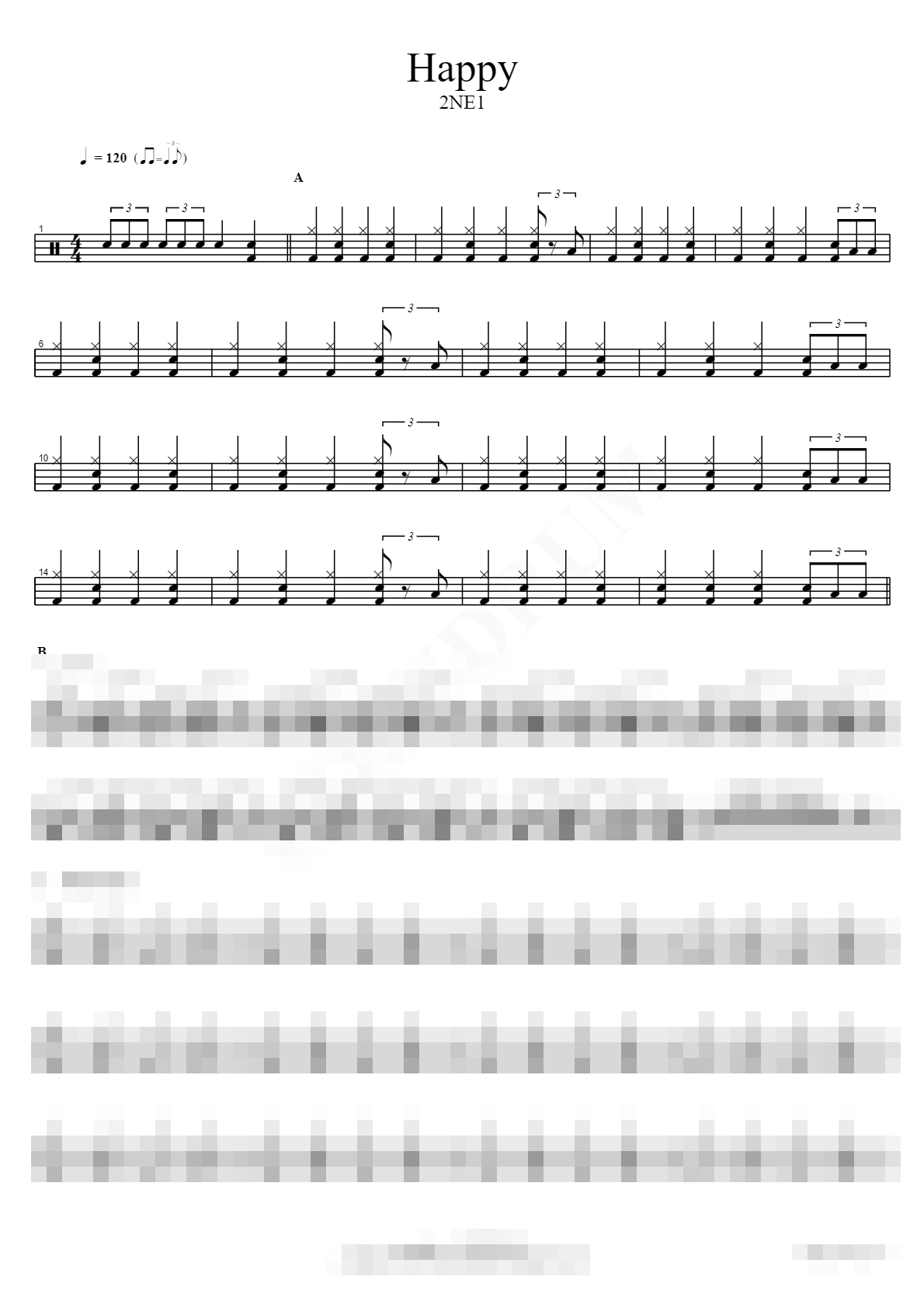Happy Sheet Music Preview