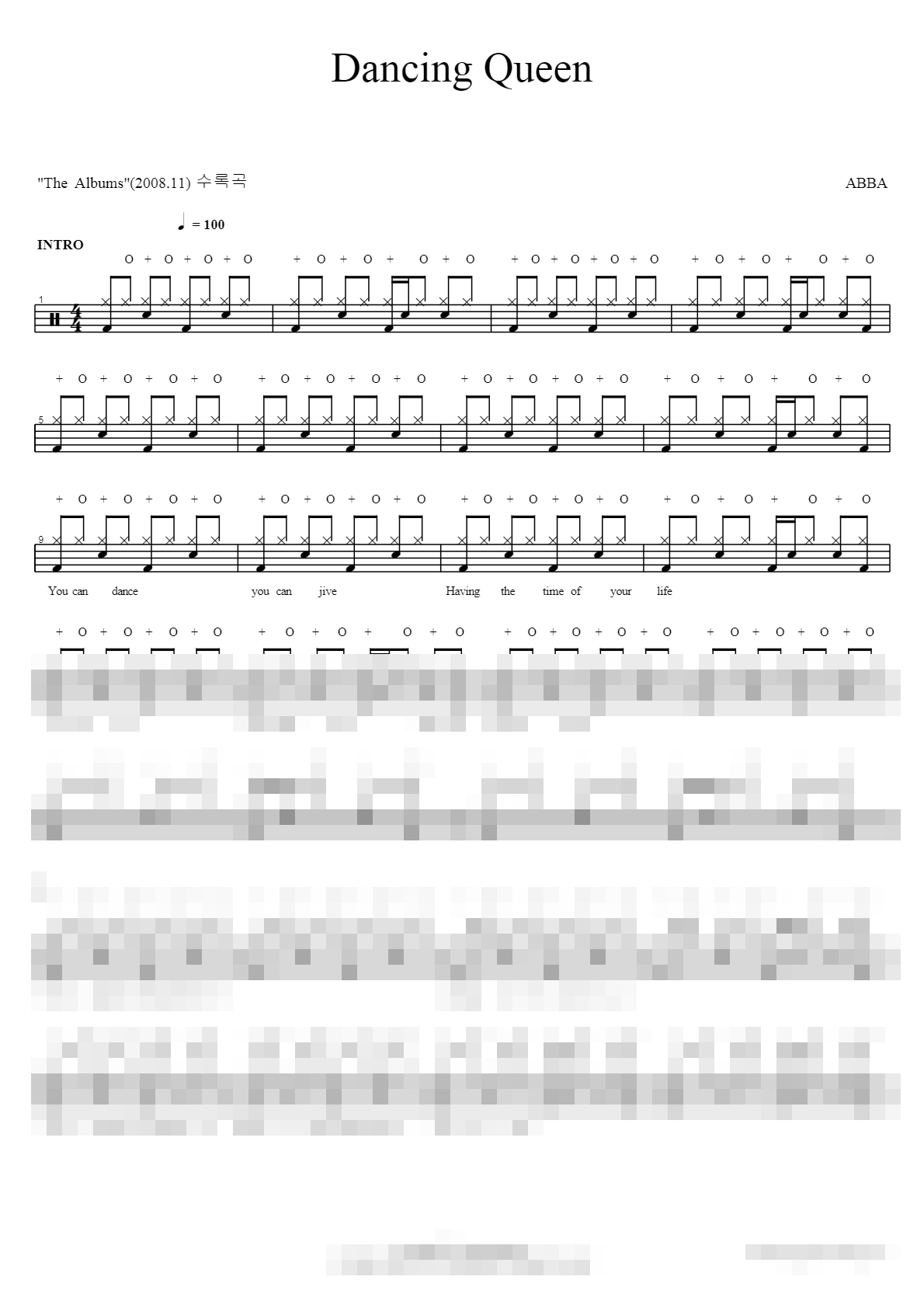 dancing queen Sheet Music Preview