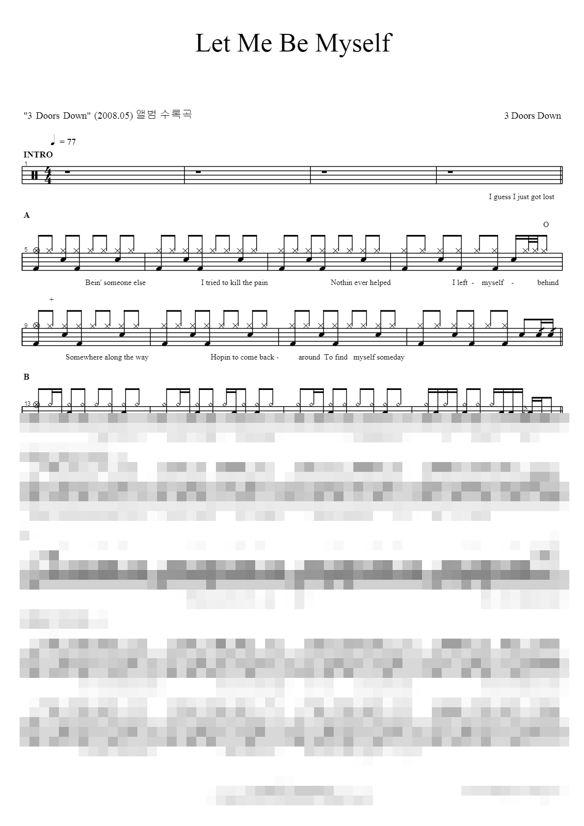 Let Me Be Myself Sheet Music Preview