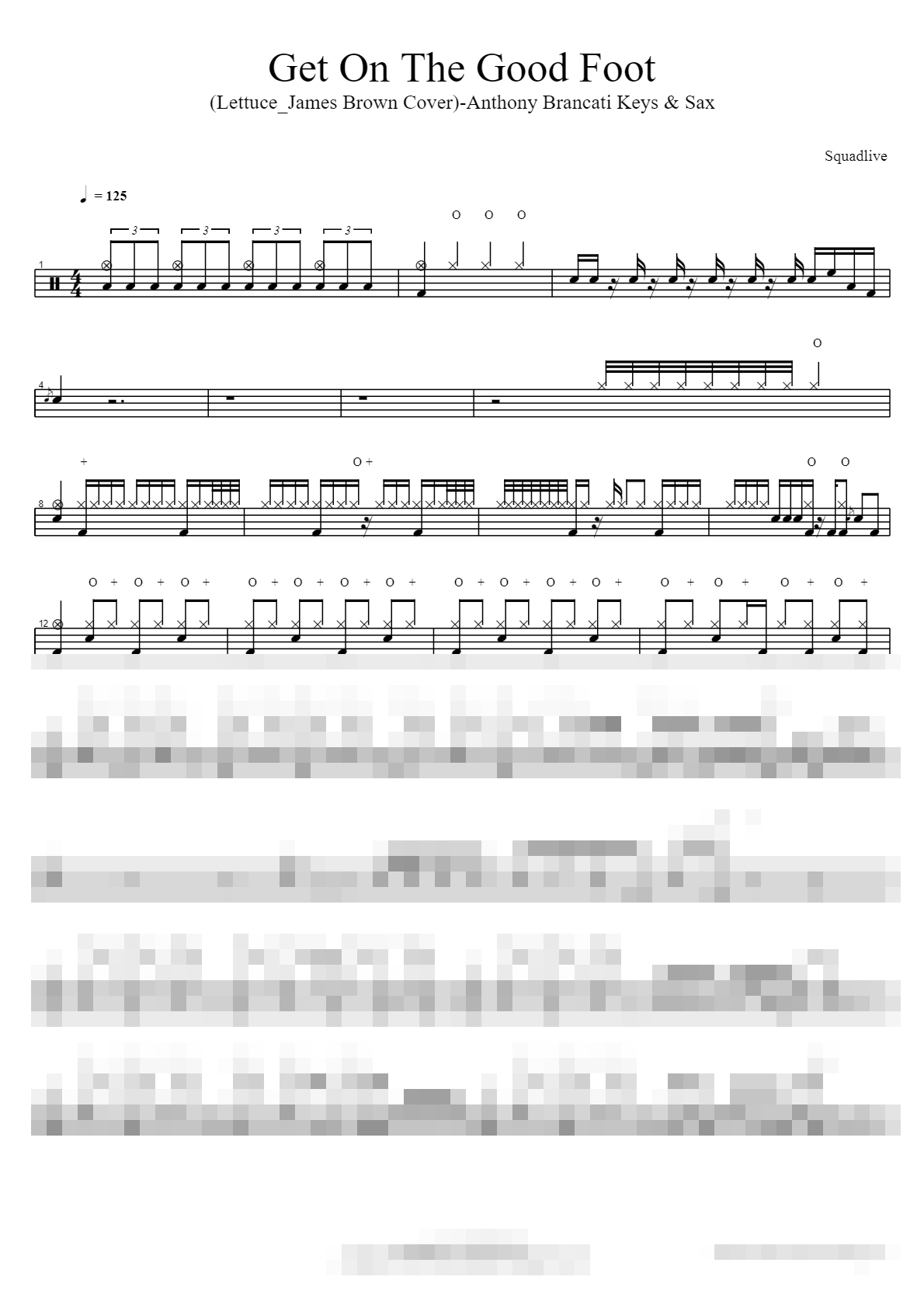 Get On The Good Foot (Lettuce_James Brown Cover)-Anthony Brancati Keys & Sax Sheet Music Preview
