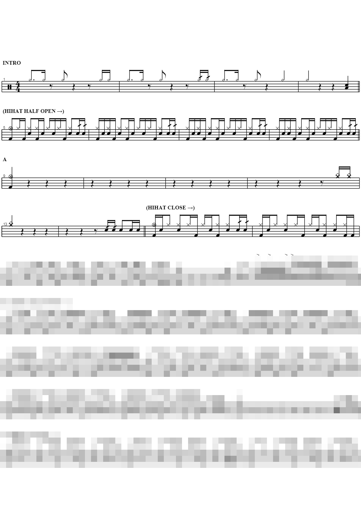 Superheroes (Drum Cover) Sheet Music Preview