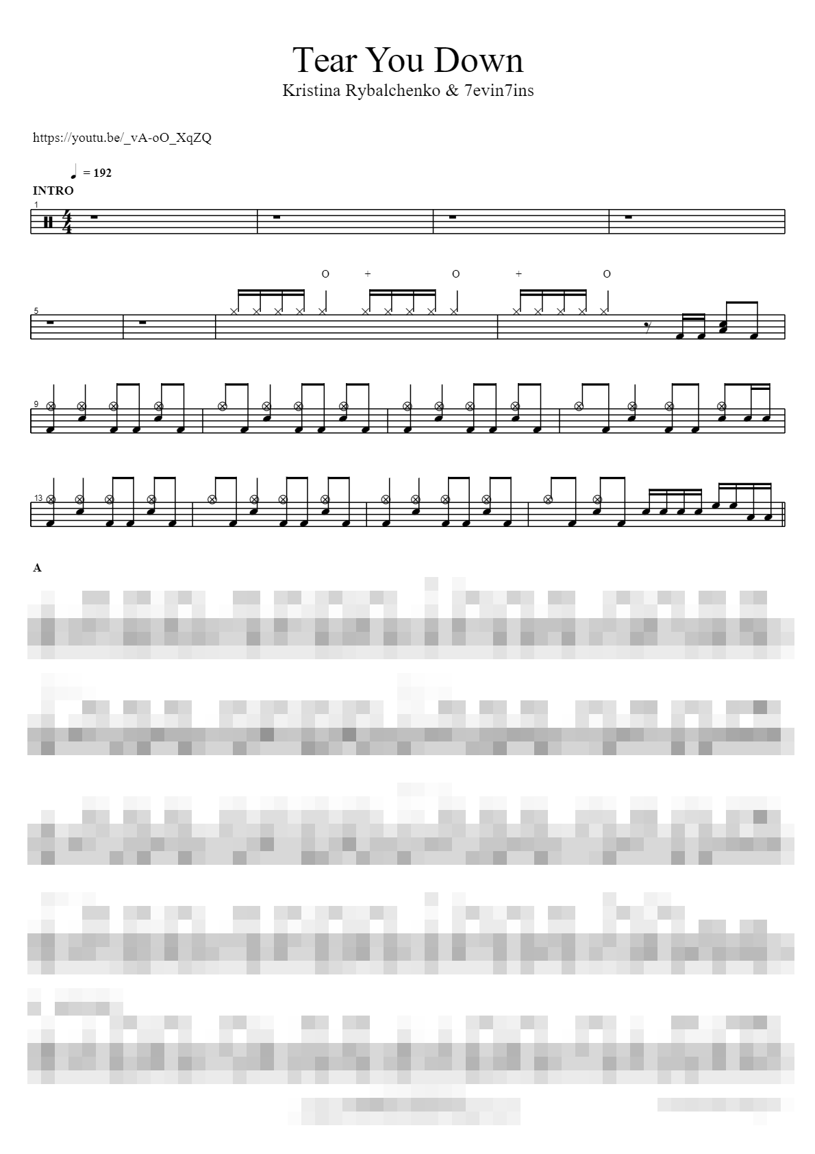 Tear You Down Sheet Music Preview