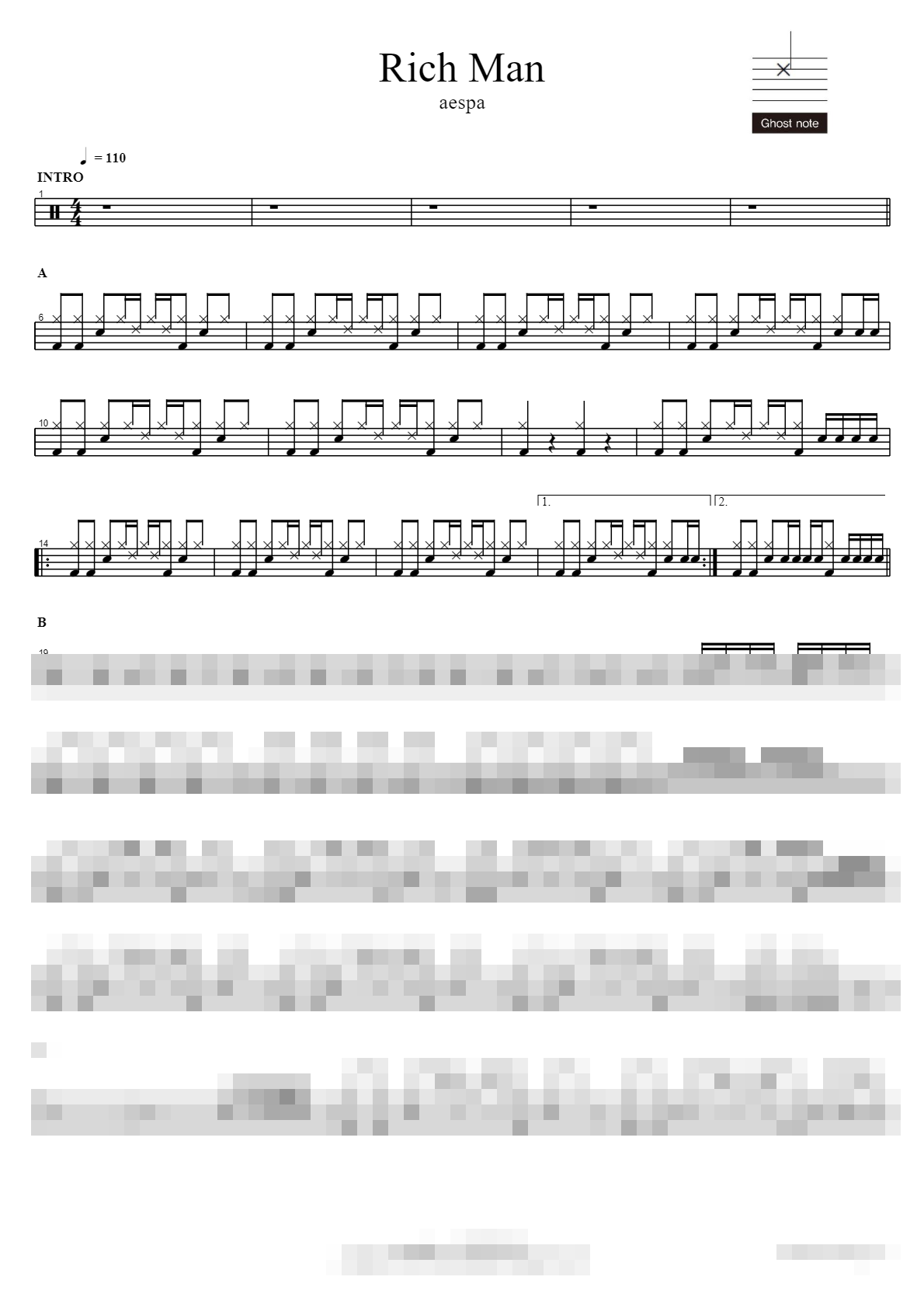 Rich Man Sheet Music Preview