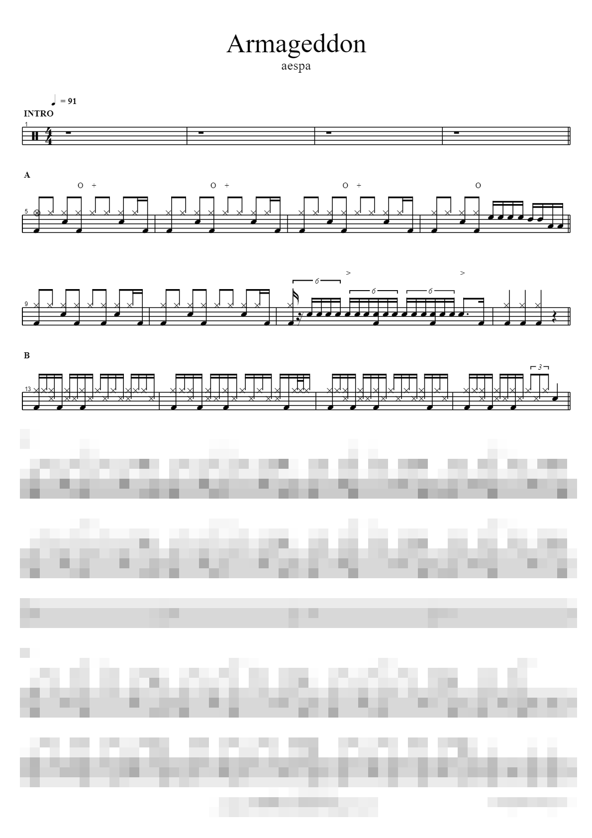 Armageddon Sheet Music Preview