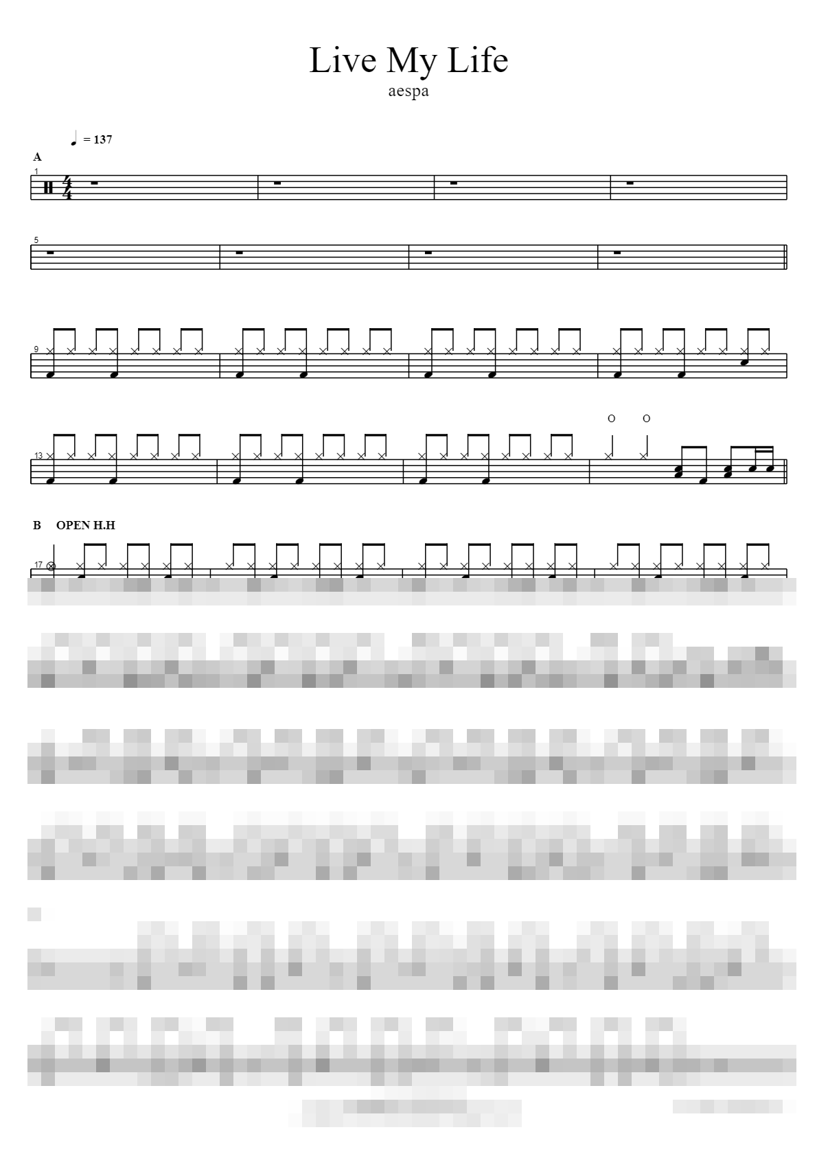 Live My Life Sheet Music Preview