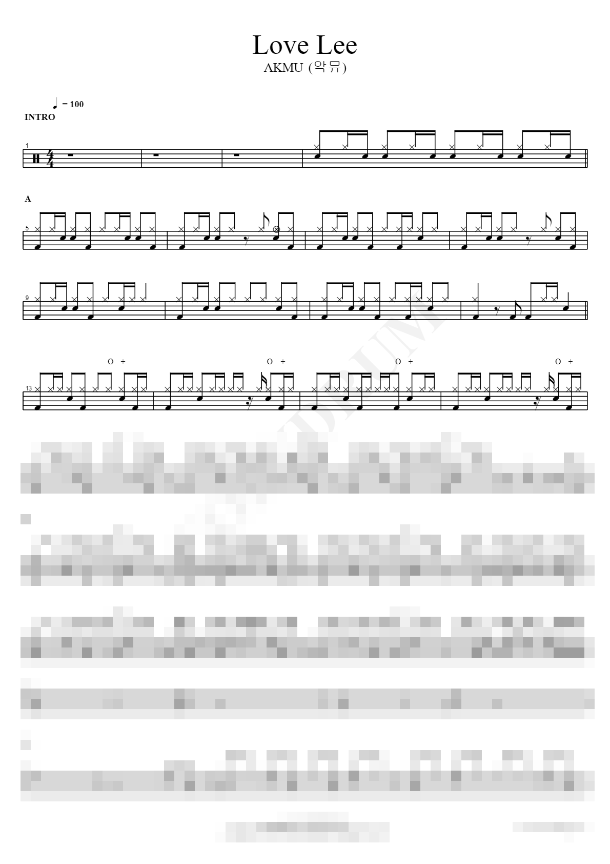 Love Lee Sheet Music Preview
