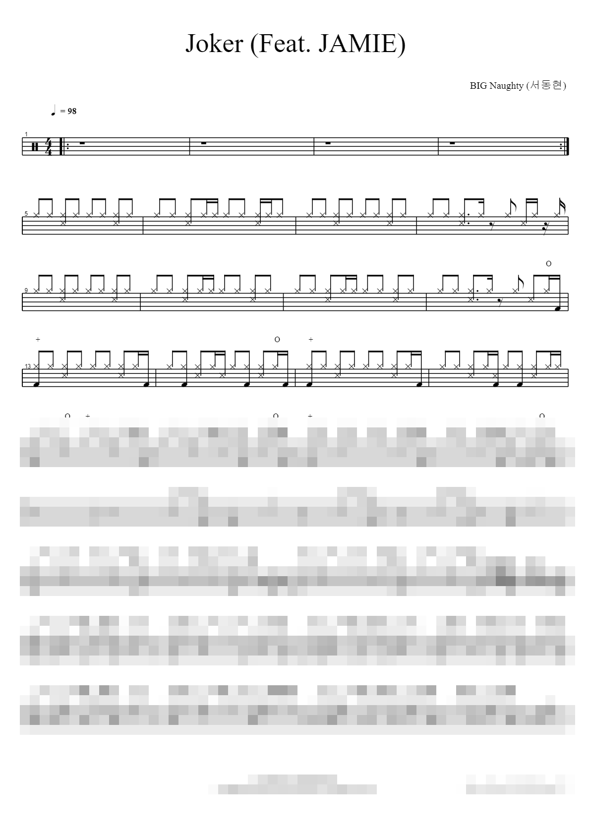 Joker (Feat. JAMIE) Sheet Music Preview