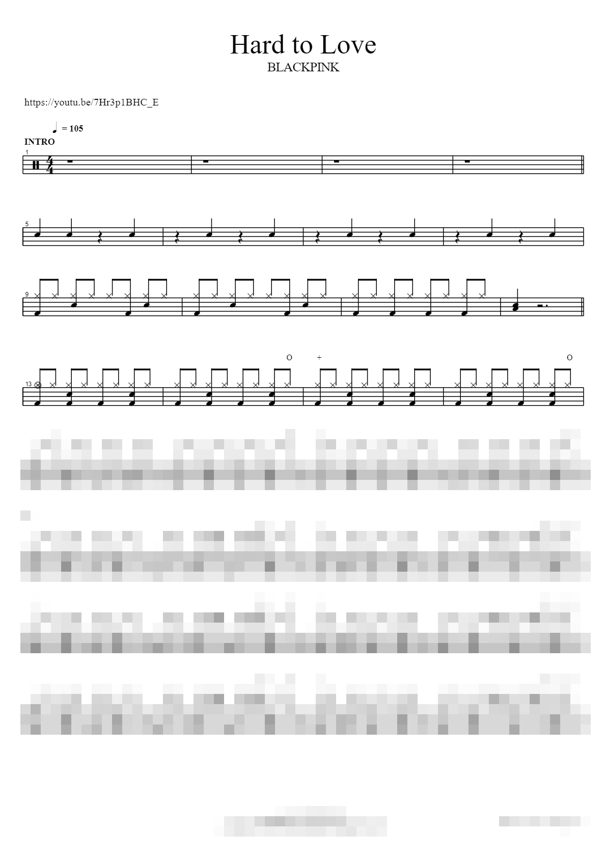 Hard to Love Sheet Music Preview