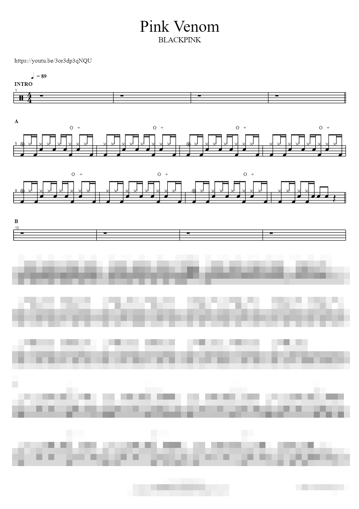 Pink Venom Sheet Music Preview