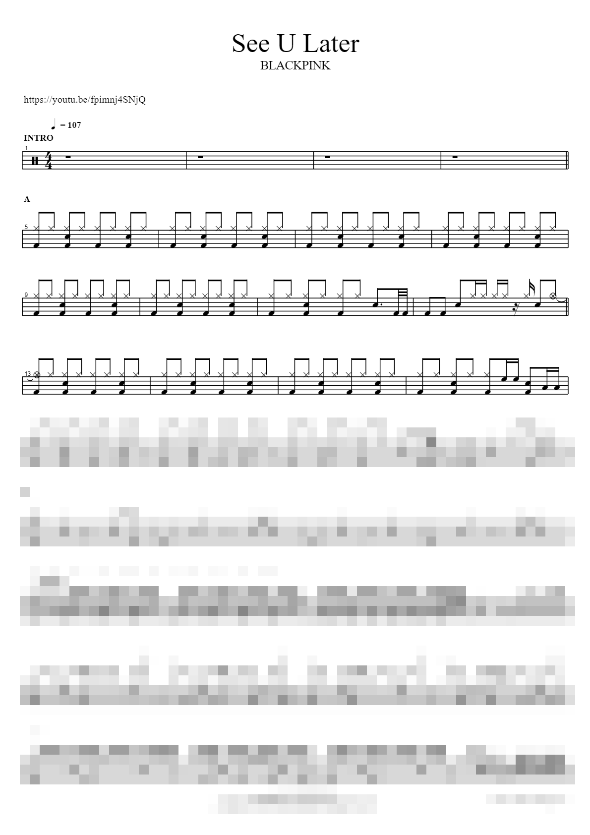See U Later Sheet Music Preview