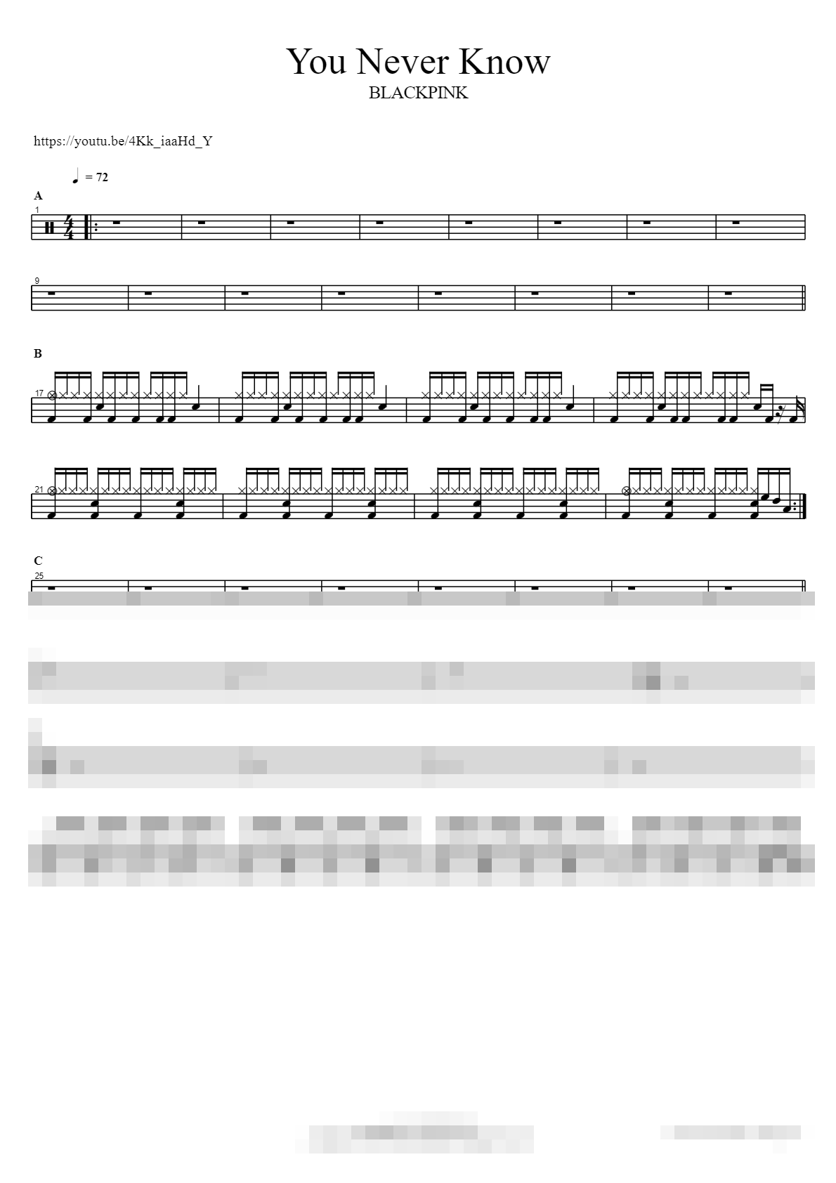 You Never Know Sheet Music Preview