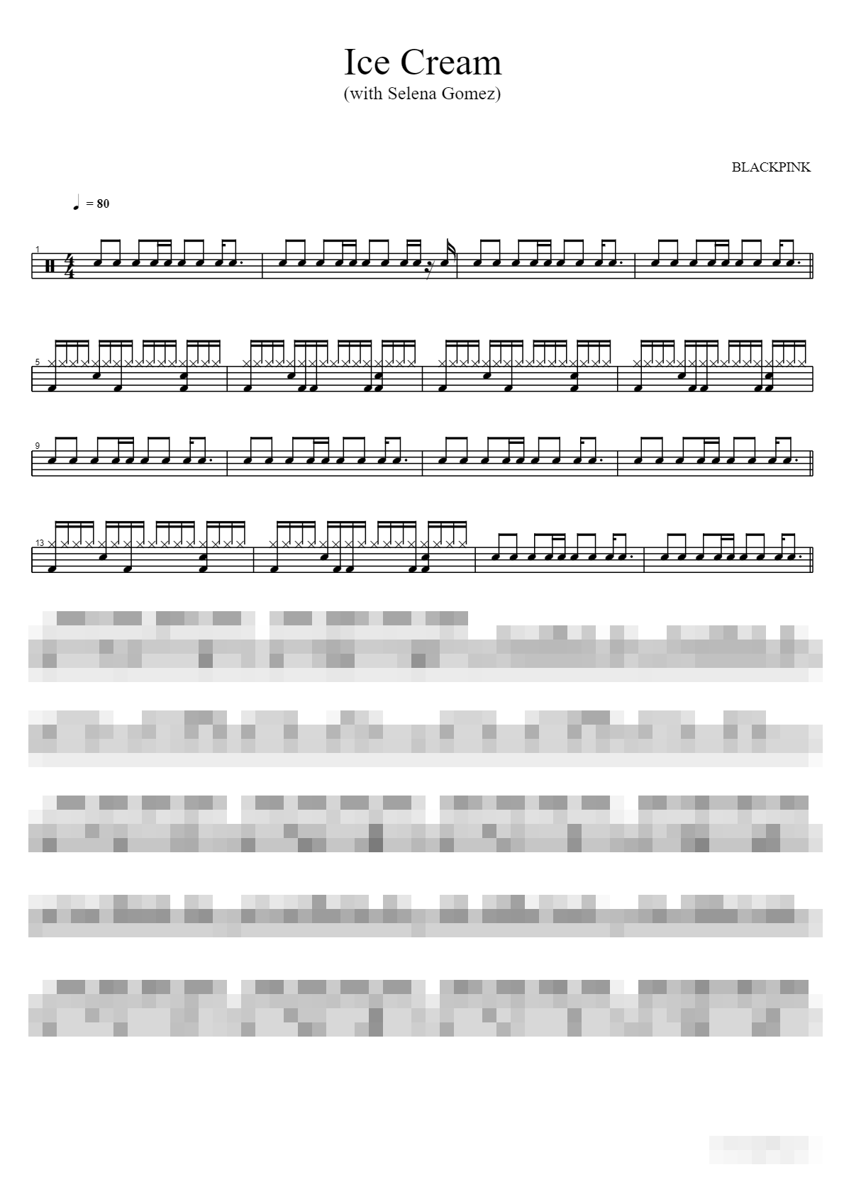 Ice Cream Sheet Music Preview