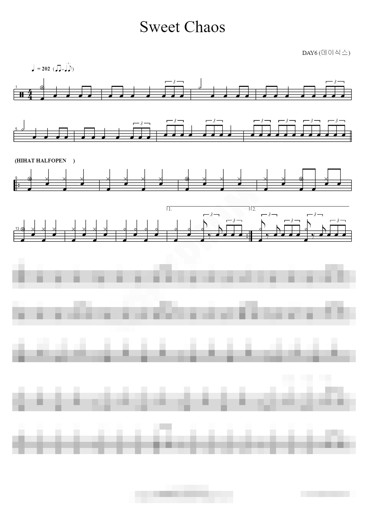Sweet Chaos Sheet Music Preview