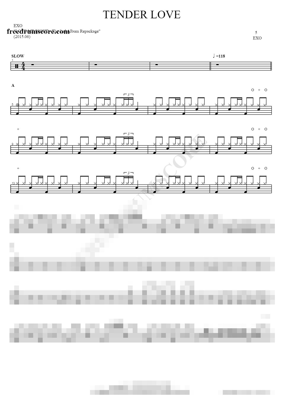 TENDER LOVE Sheet Music Preview