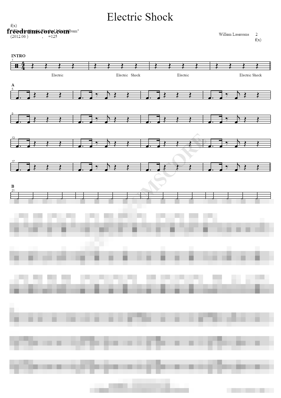 Electric Shock Sheet Music Preview