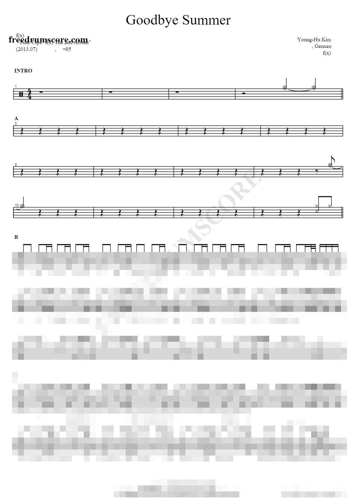 Goodbye Summer Sheet Music Preview
