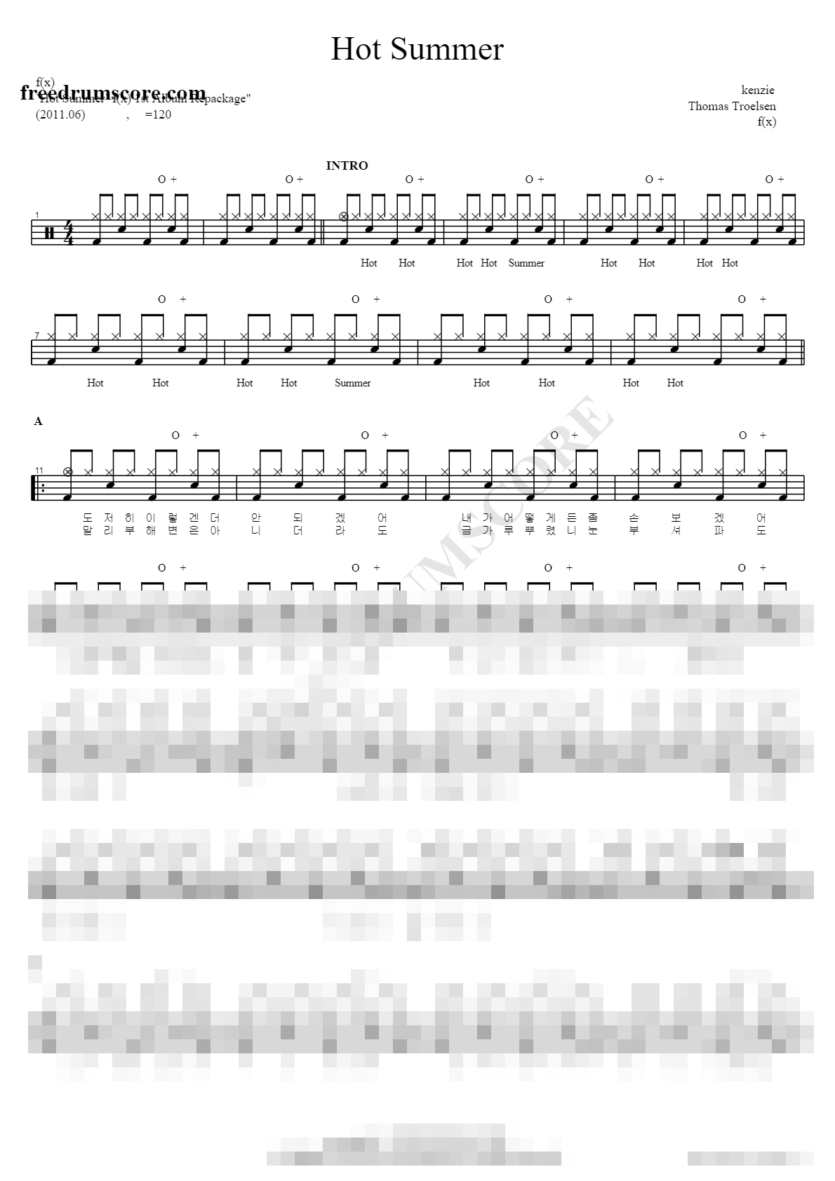 Hot Summer Sheet Music Preview