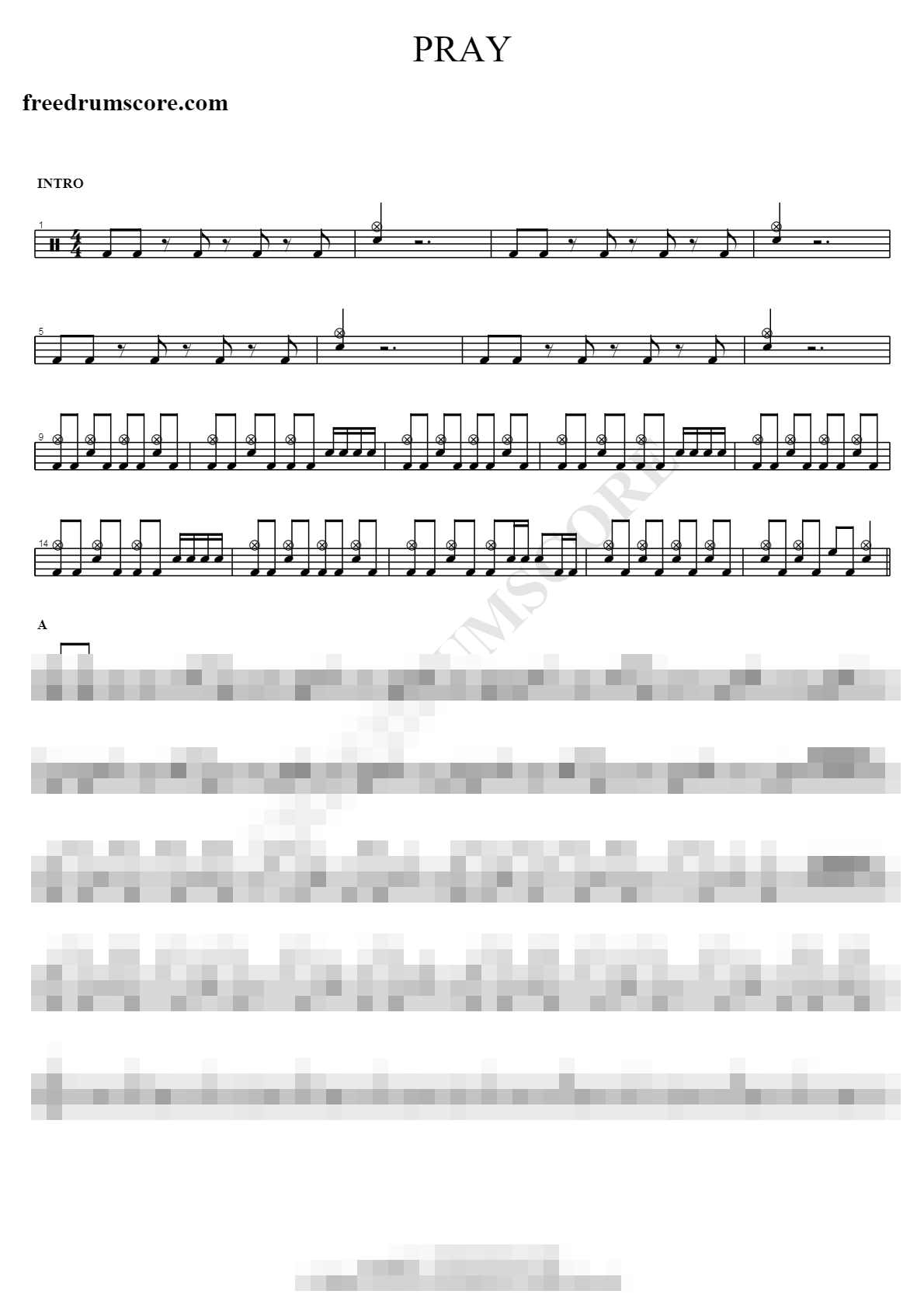 PRAY Sheet Music Preview