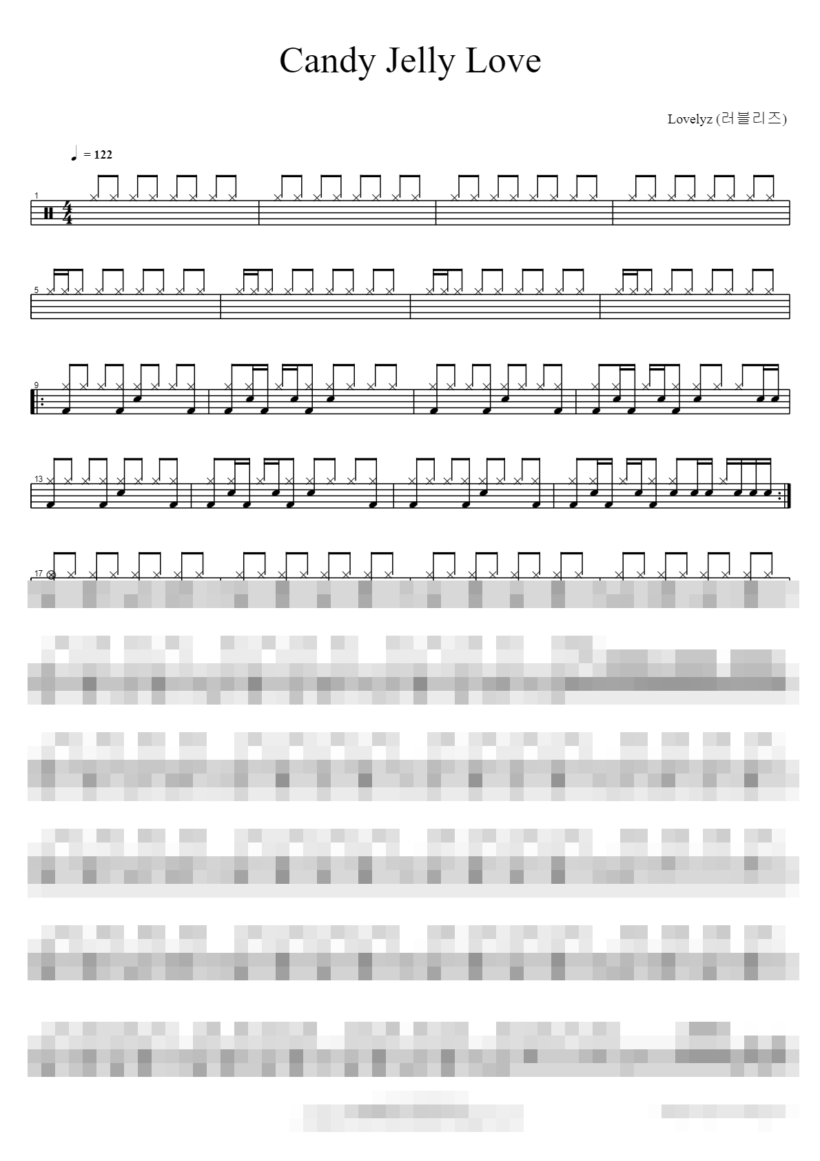 Candy Jelly Love Sheet Music Preview