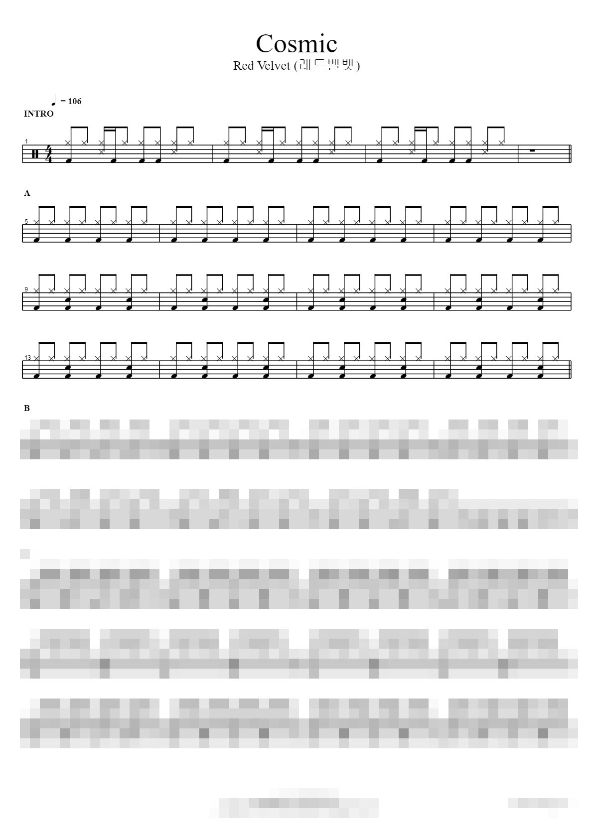 Cosmic Sheet Music Preview