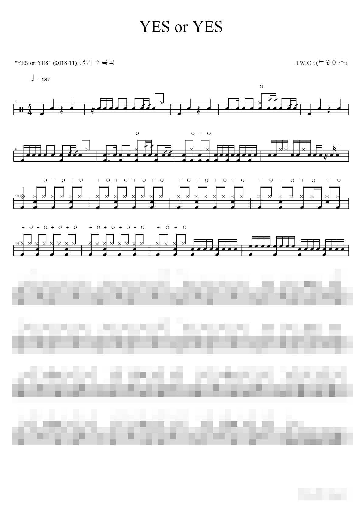 YES or YES Sheet Music Preview