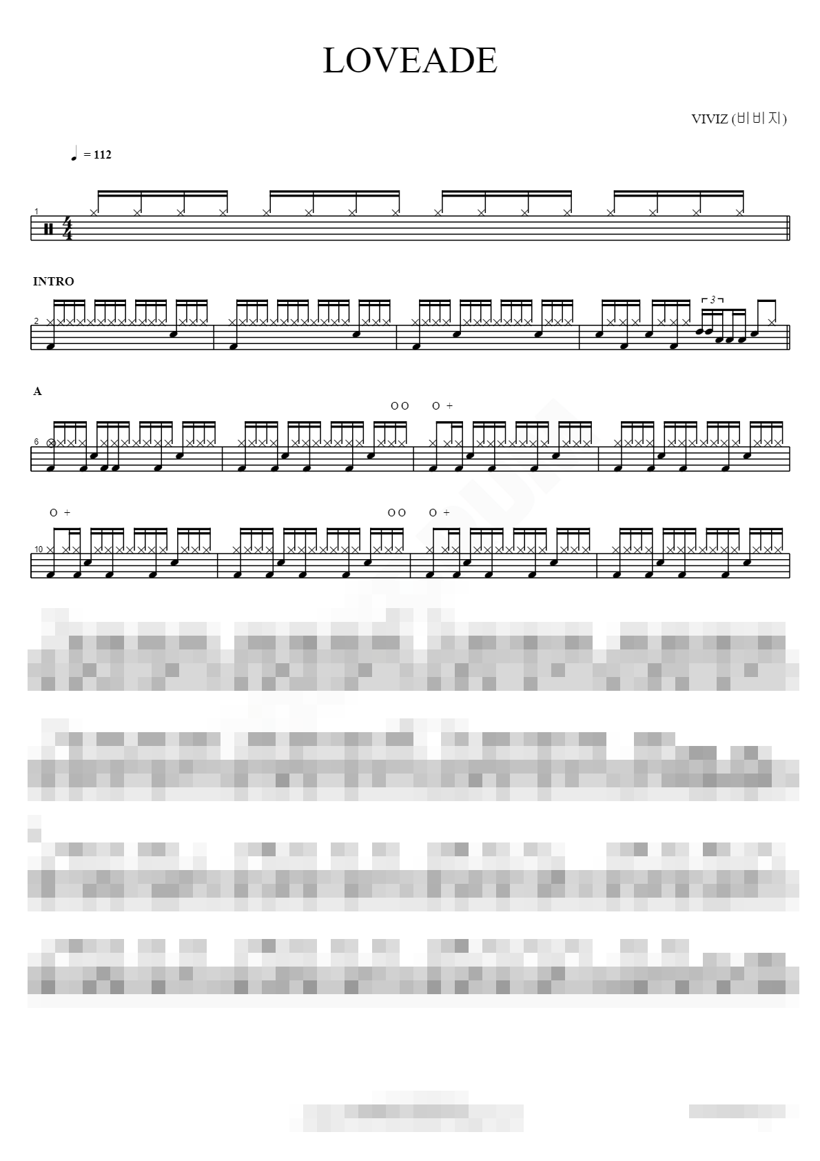 LOVEADE Sheet Music Preview