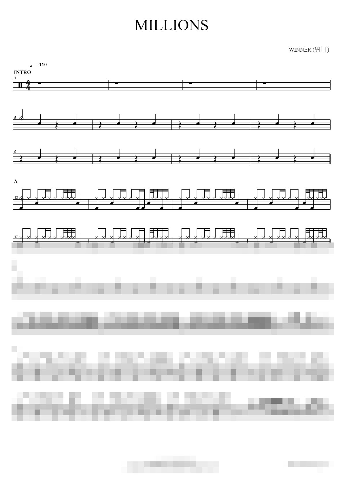 MILLIONS Sheet Music Preview