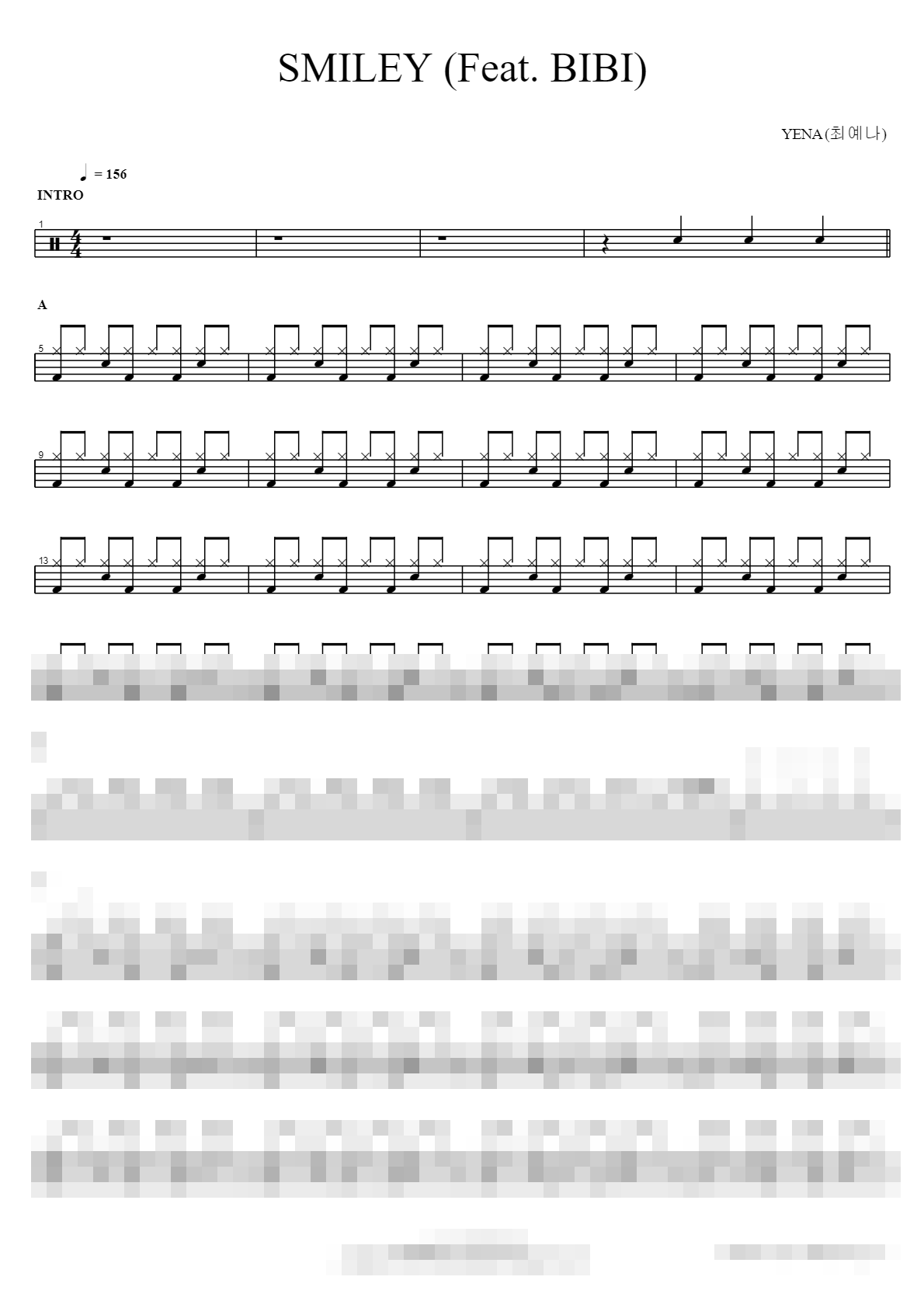 SMILEY (Feat. BIBI) Sheet Music Preview