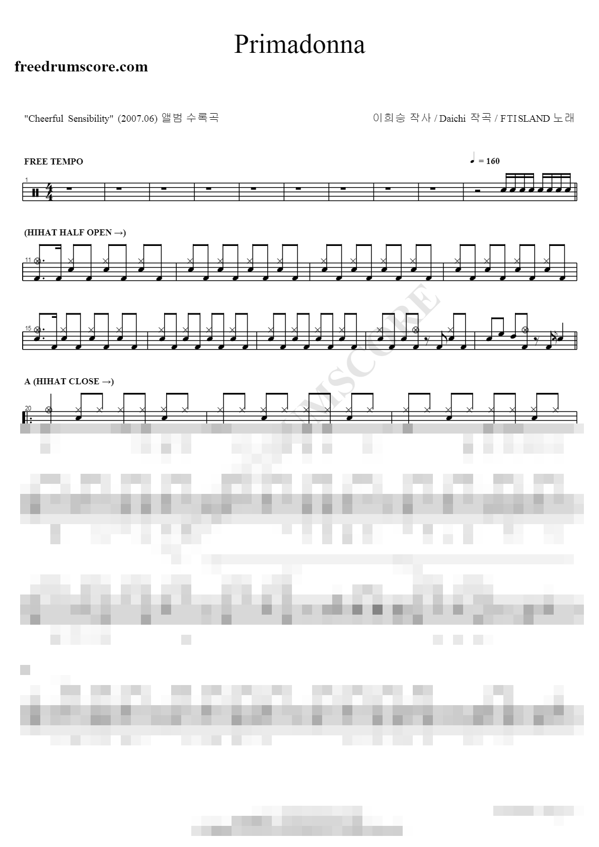 Primadonna Sheet Music Preview