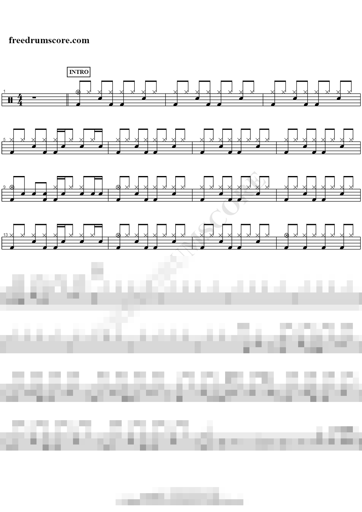 천둥 Sheet Music Preview