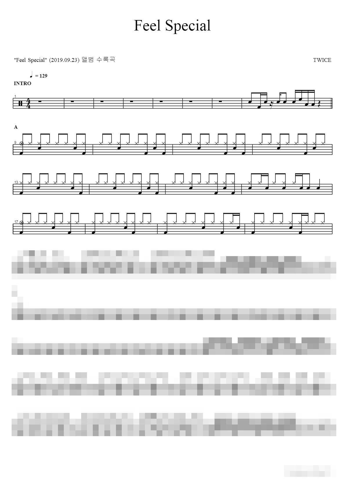 Feel Special Sheet Music Preview