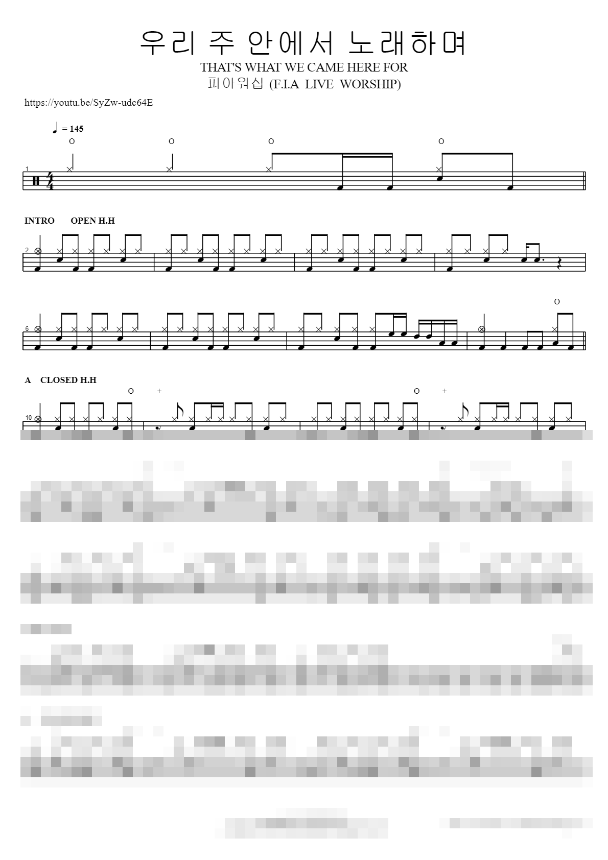 우리 주 안에서 노래하며 THAT'S WHAT WE CAME HERE FOR Sheet Music Preview