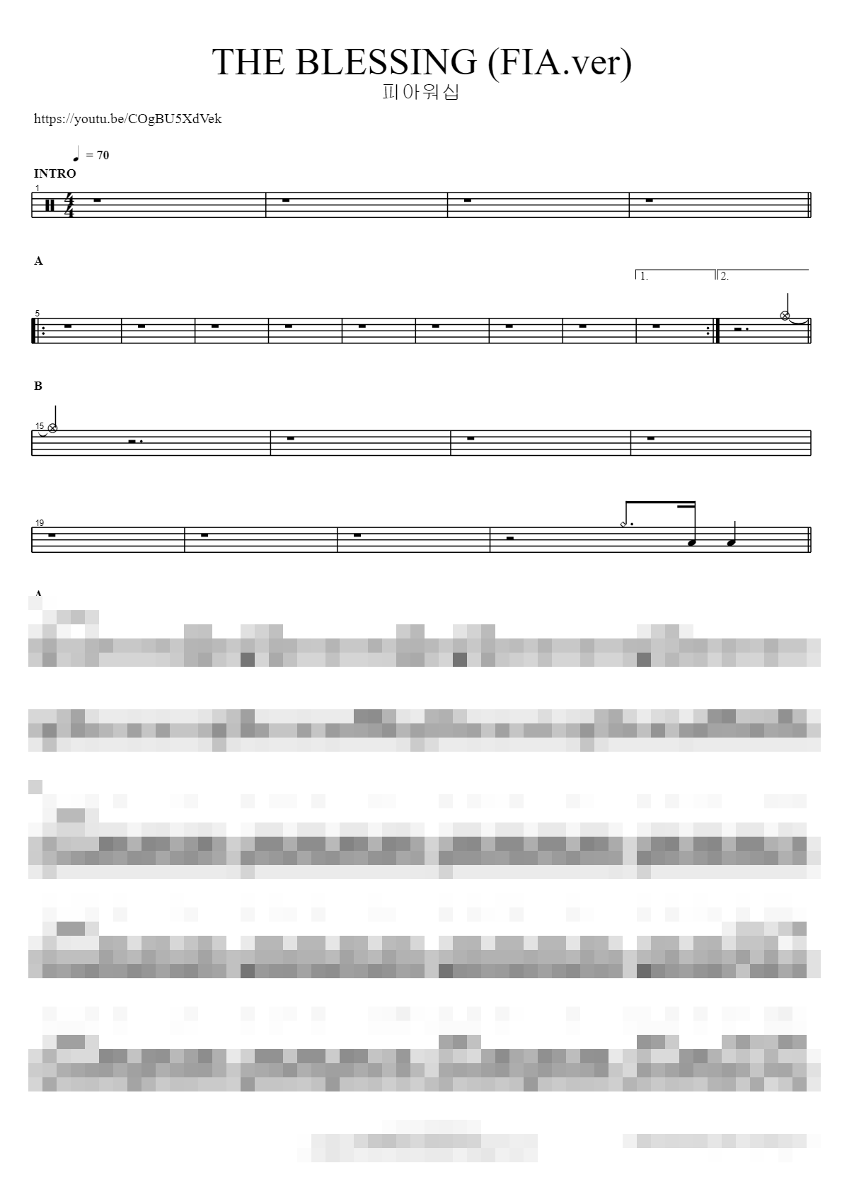 THE BLESSING (FIA.ver) Sheet Music Preview