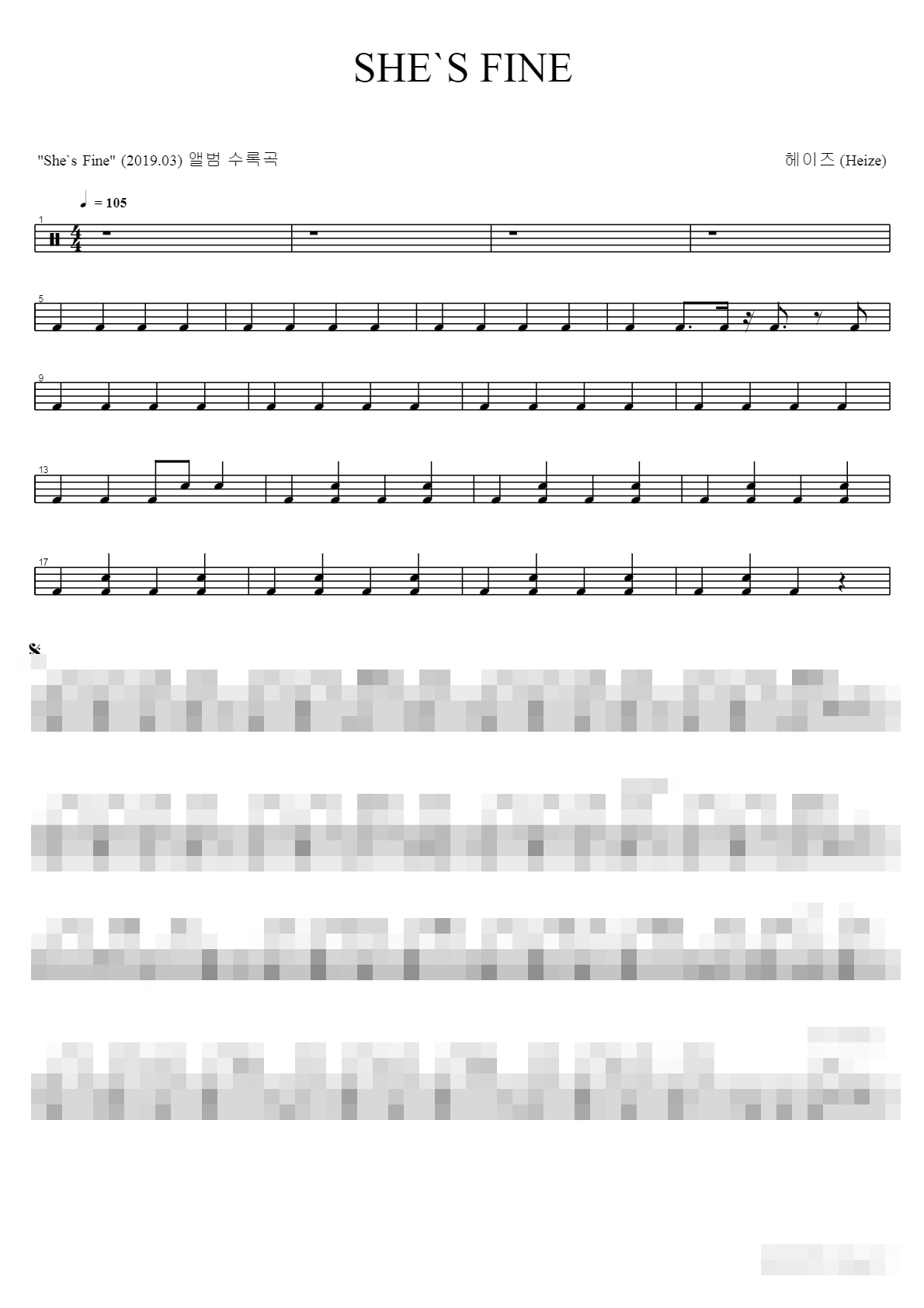 SHES FINE Sheet Music Preview