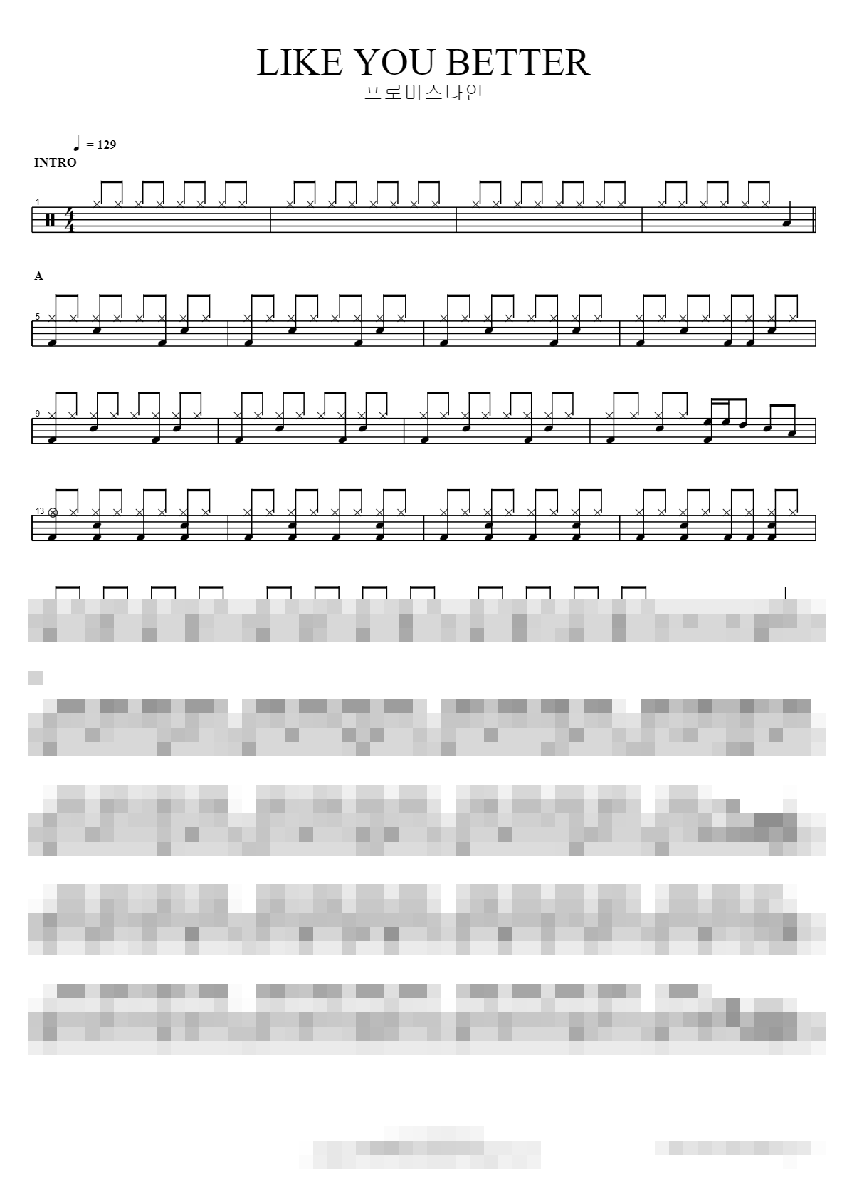 LIKE YOU BETTER Sheet Music Preview