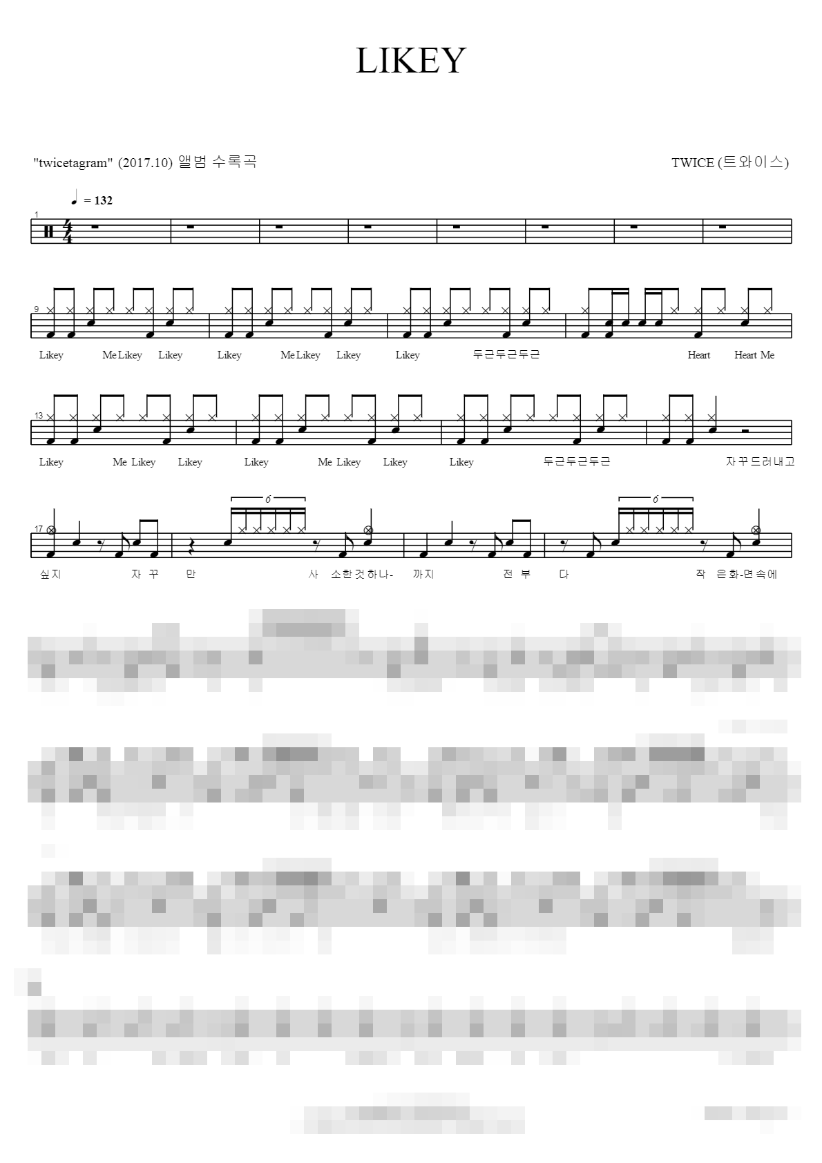 LIKEY Sheet Music Preview