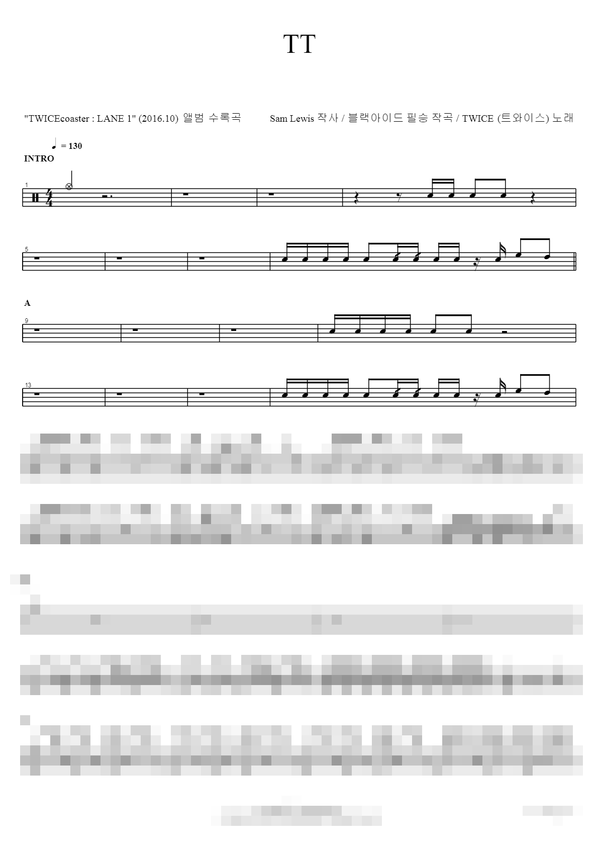 TT Sheet Music Preview