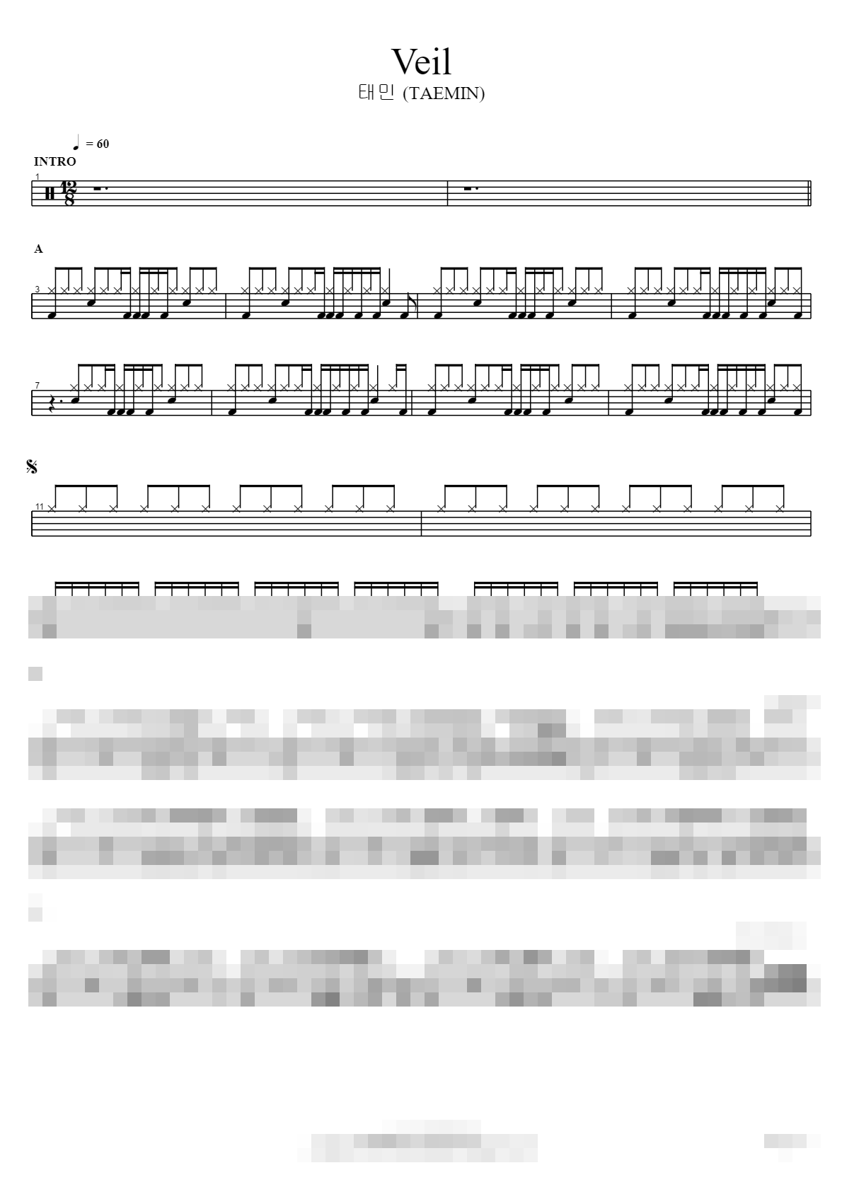 Veil Sheet Music Preview
