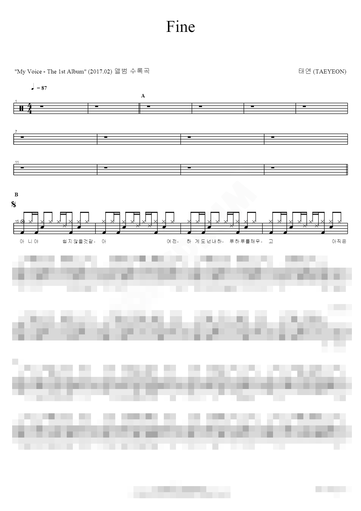 Fine Sheet Music Preview