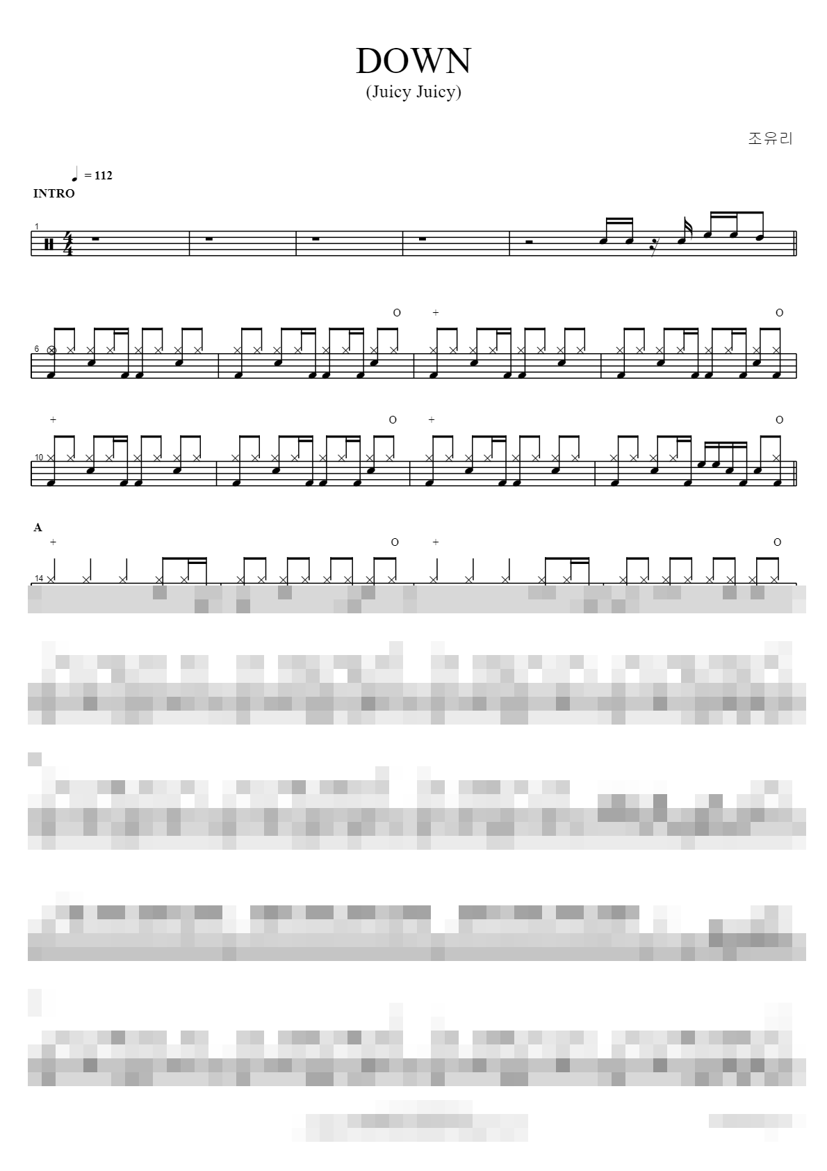 DOWN(Juicy Juicy) Sheet Music Preview