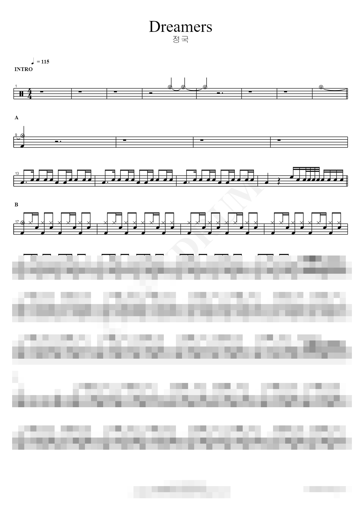 Dreamers Sheet Music Preview