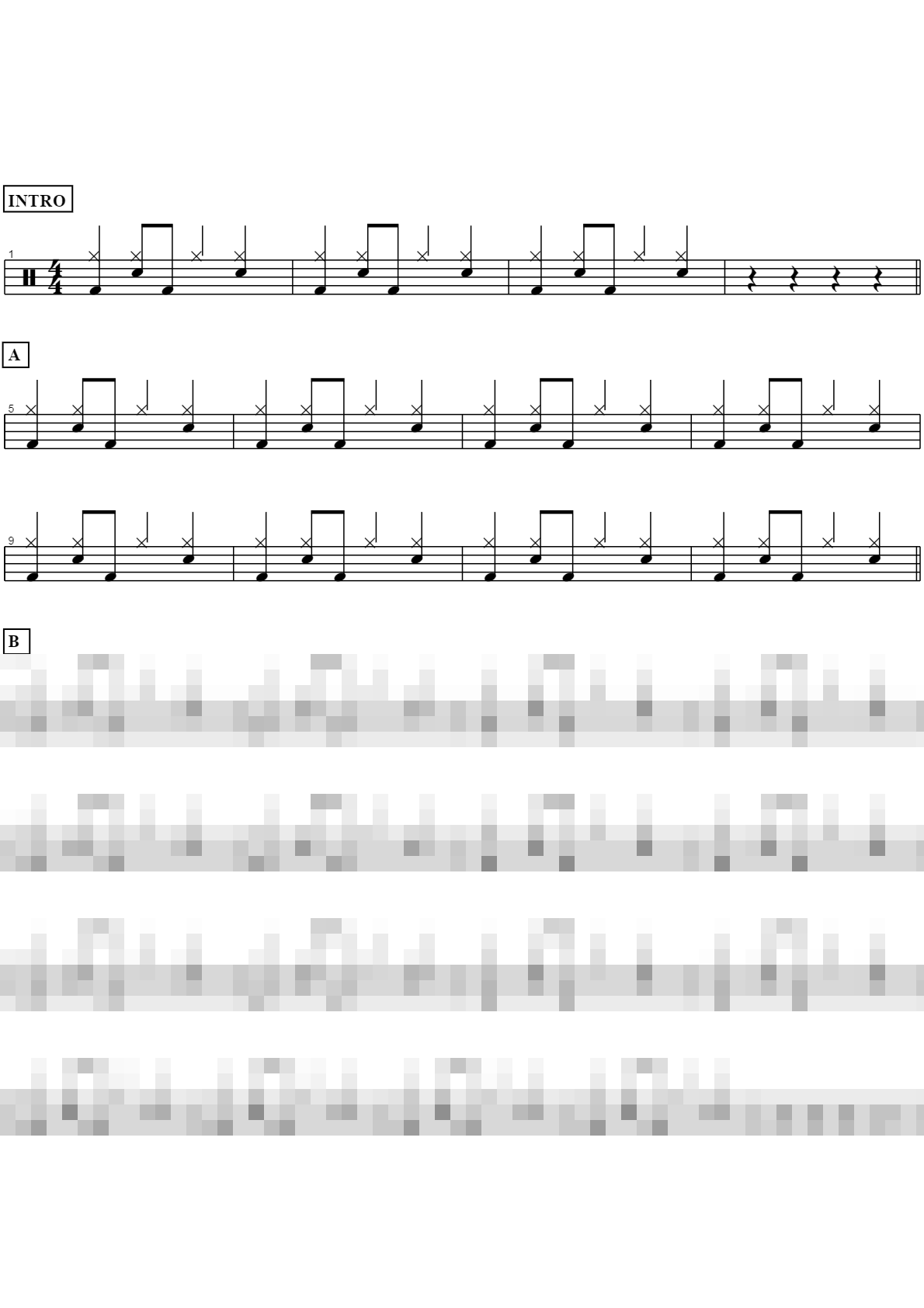 1,2,3,4 Sheet Music Preview