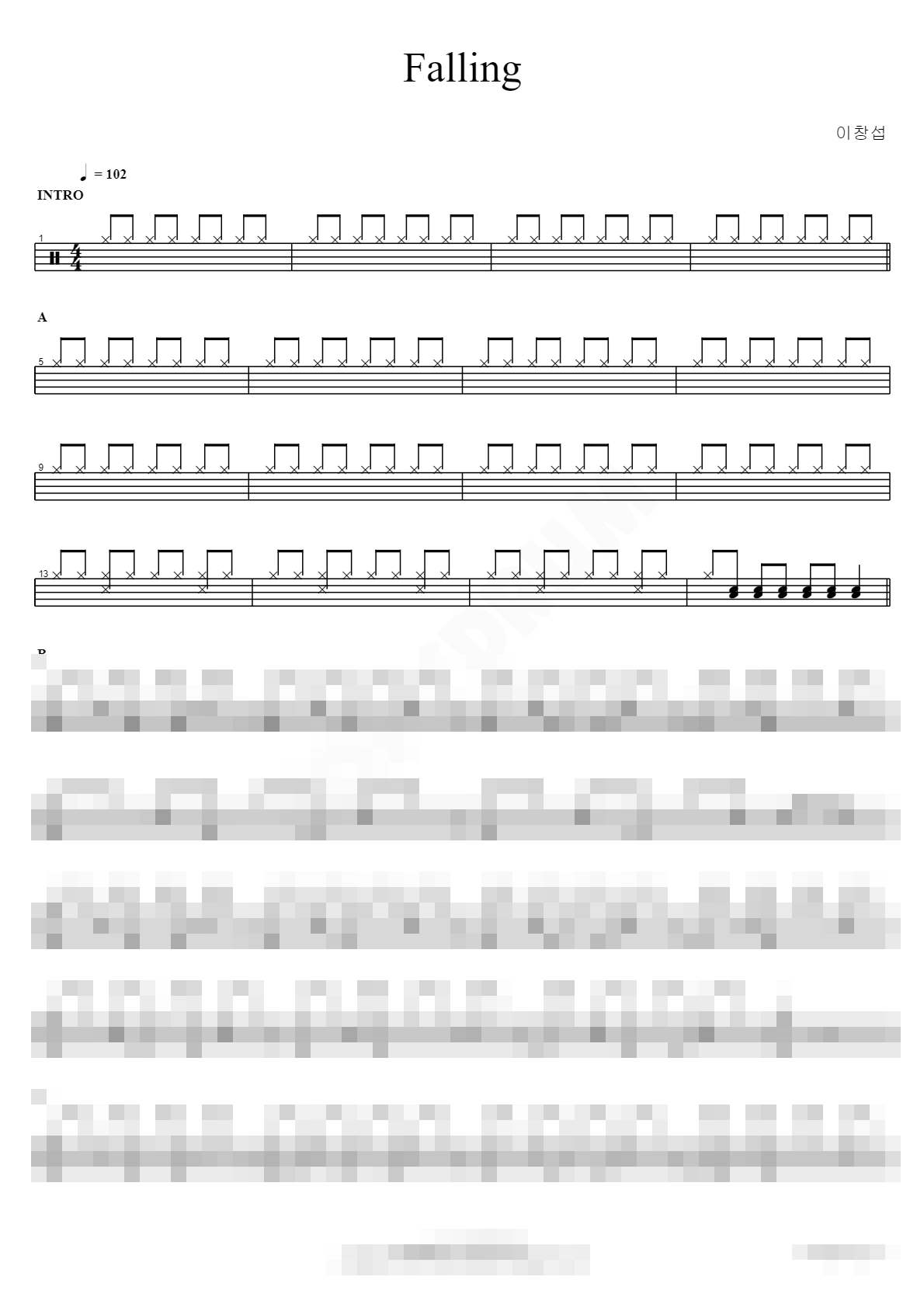 Falling Sheet Music Preview