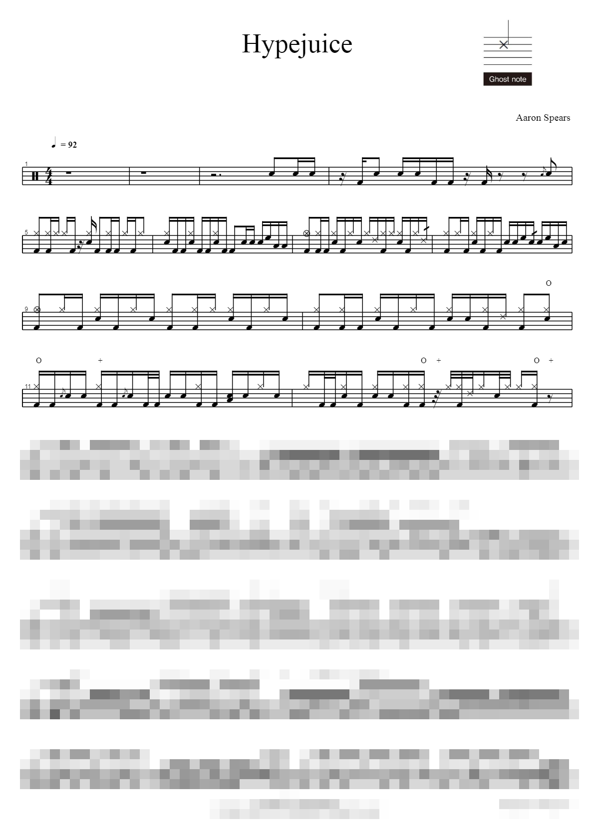 Hypejuice Sheet Music Preview