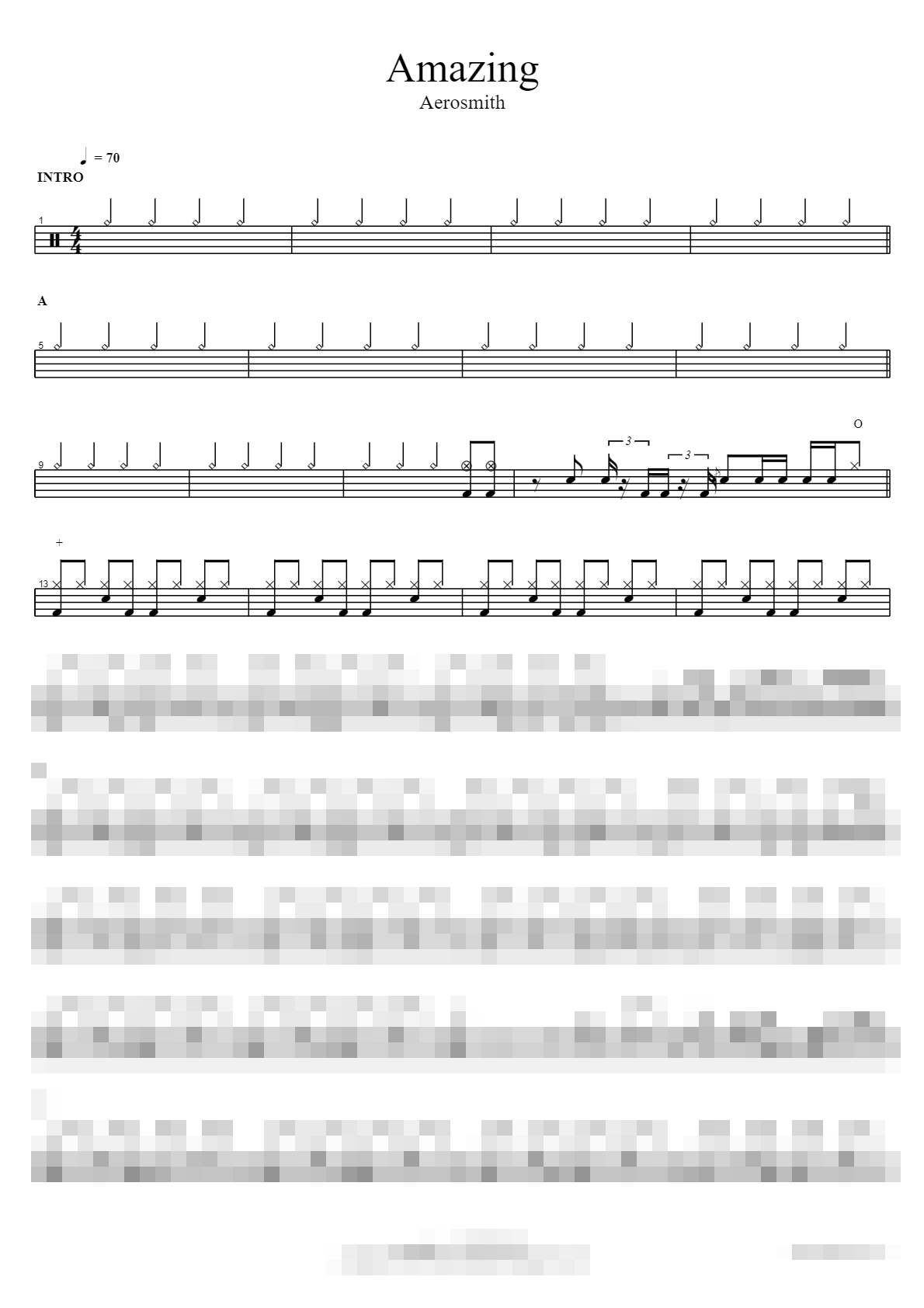 Amazing Sheet Music Preview