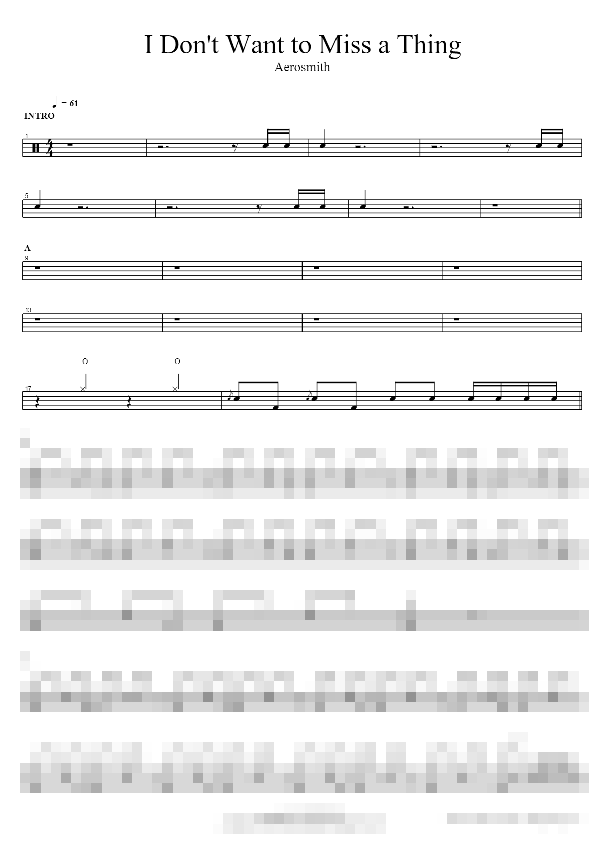 I Don't Want to Miss a Thing Sheet Music Preview