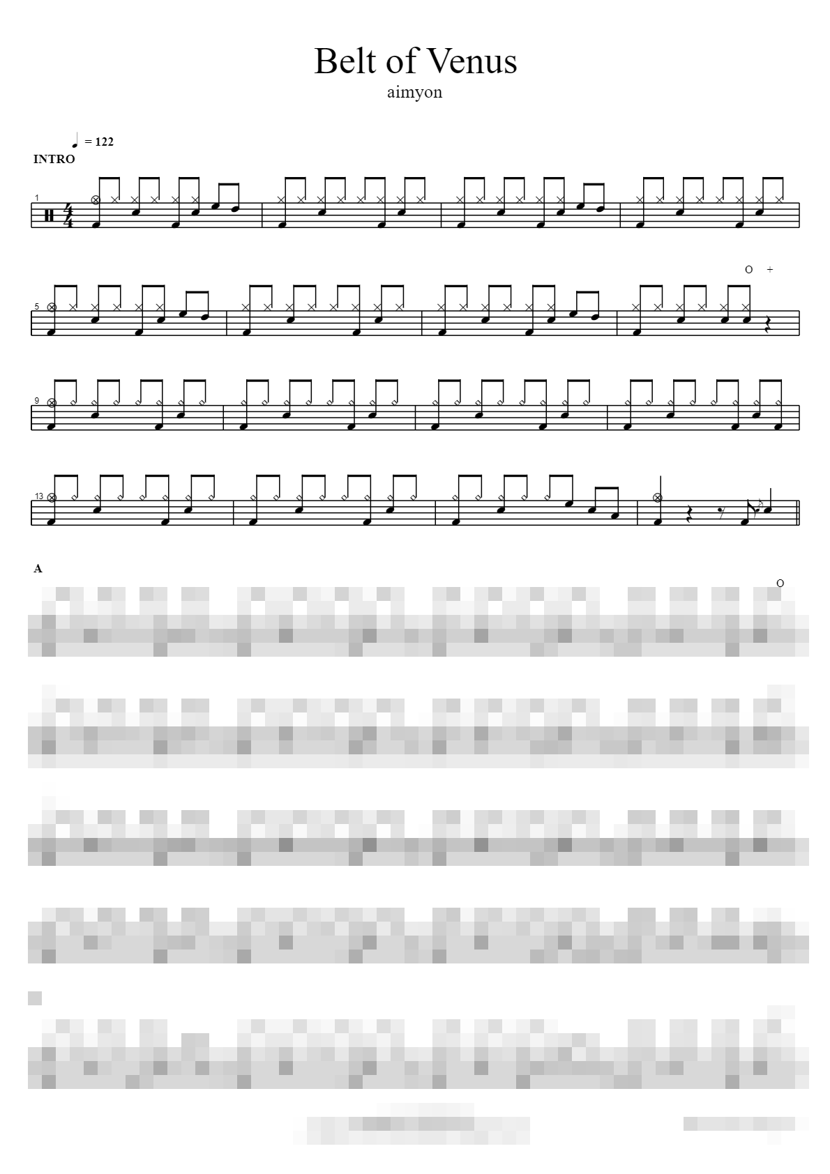 Belt of Venus Sheet Music Preview