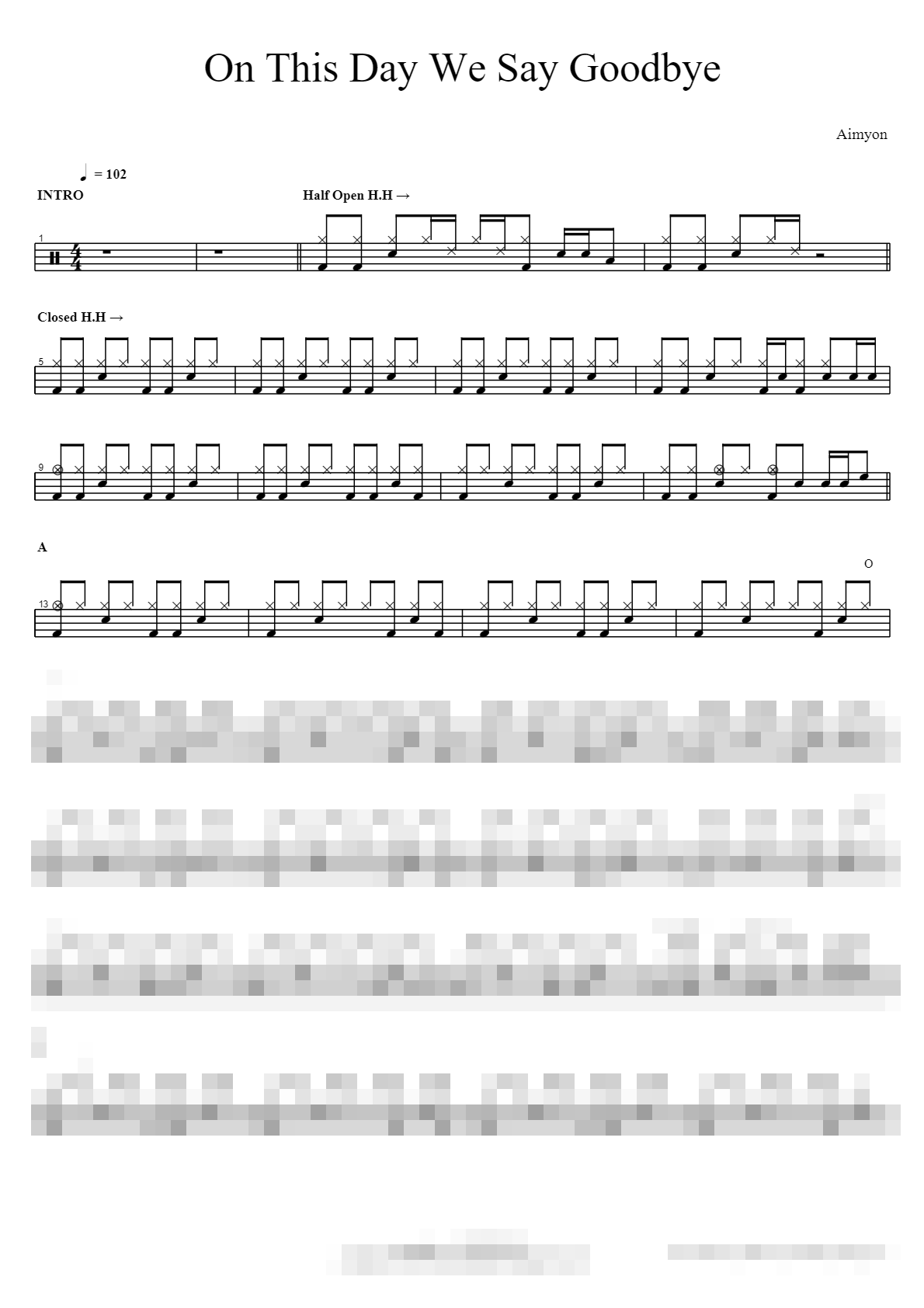 On This Day We Say Goodbye Sheet Music Preview
