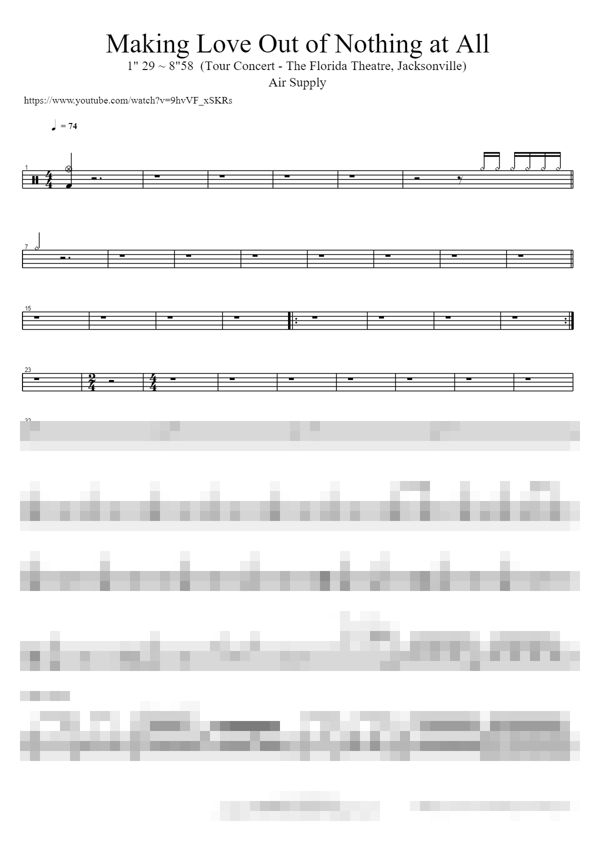 The Florida Theatre, Jacksonville) Sheet Music Preview